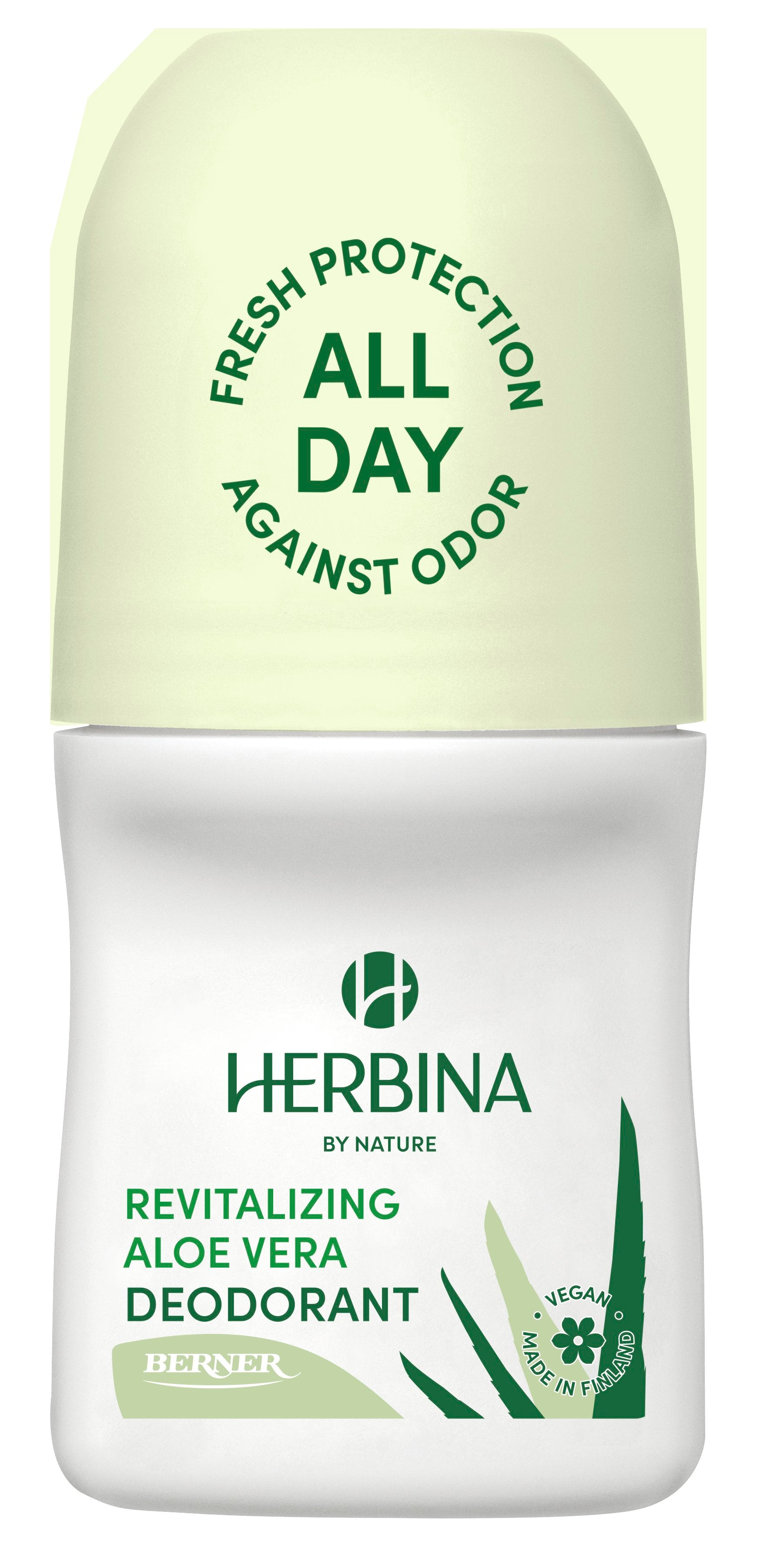 Herbina 50ml déodorant roll-on Revitalisant Aloe Vera