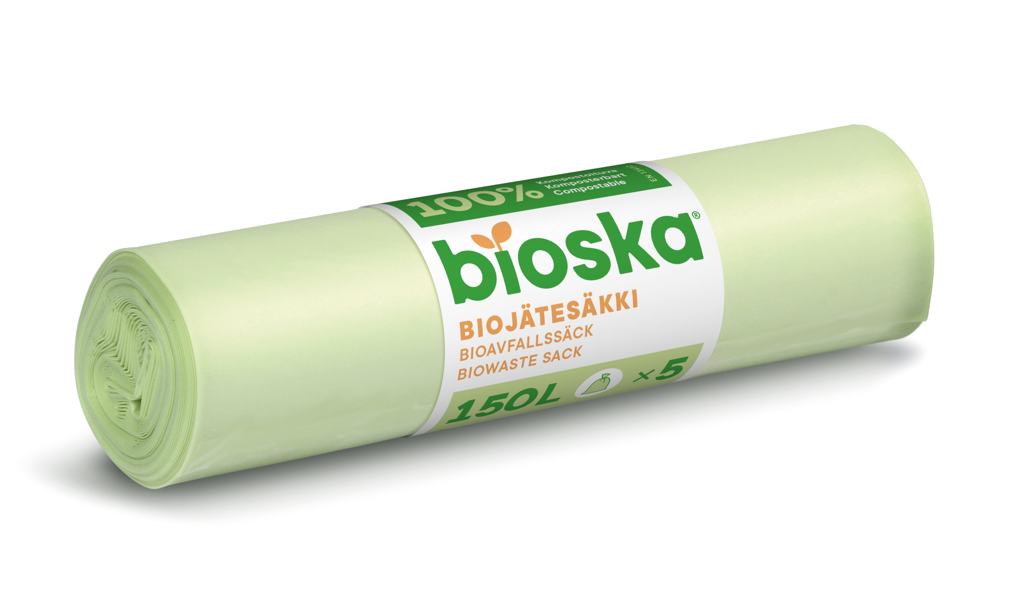 Bioska 5kpl 150L biojätesäkki 0,04
