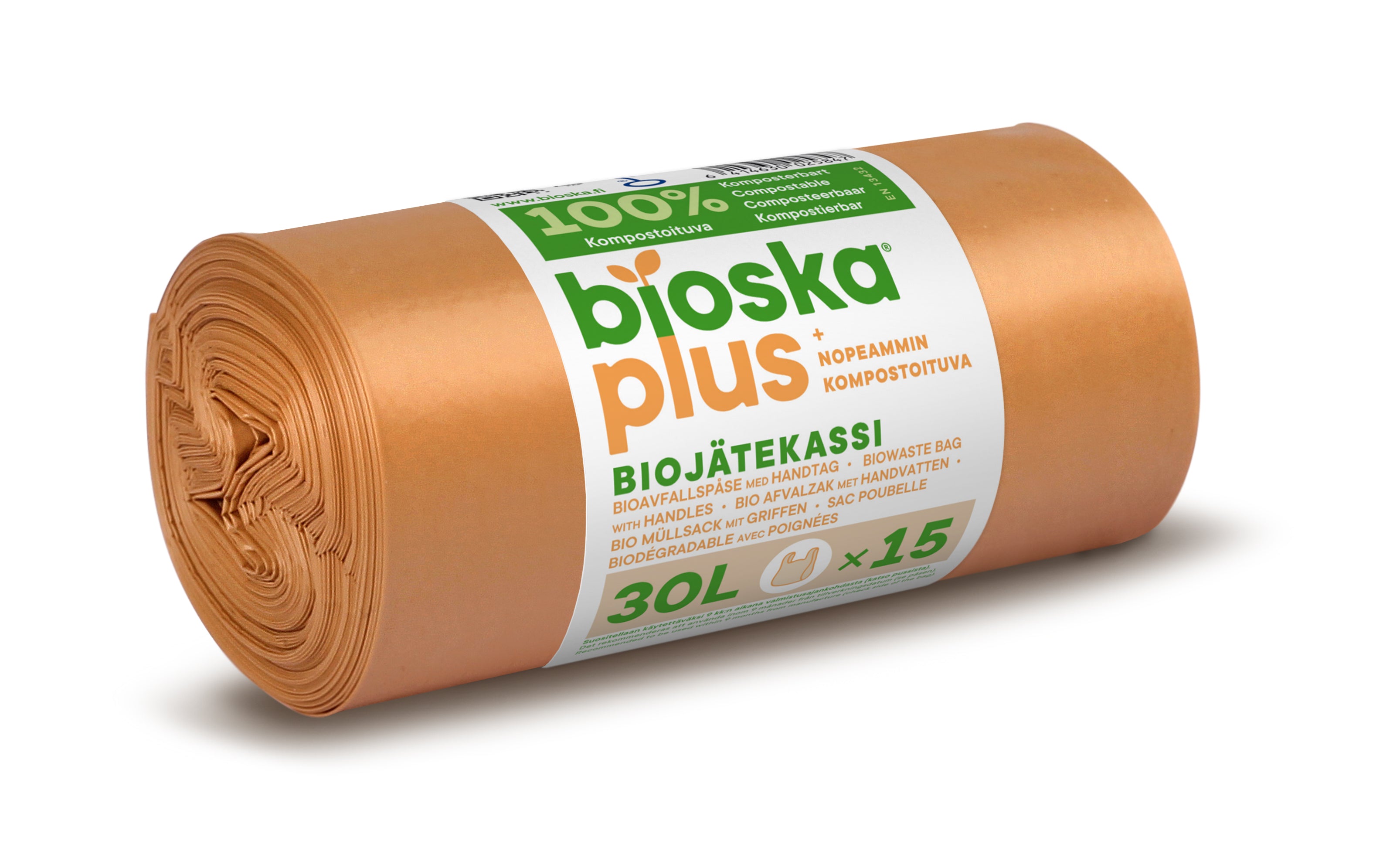 Sanka-Bioska+ biojätekassi 30L 15kpl rus