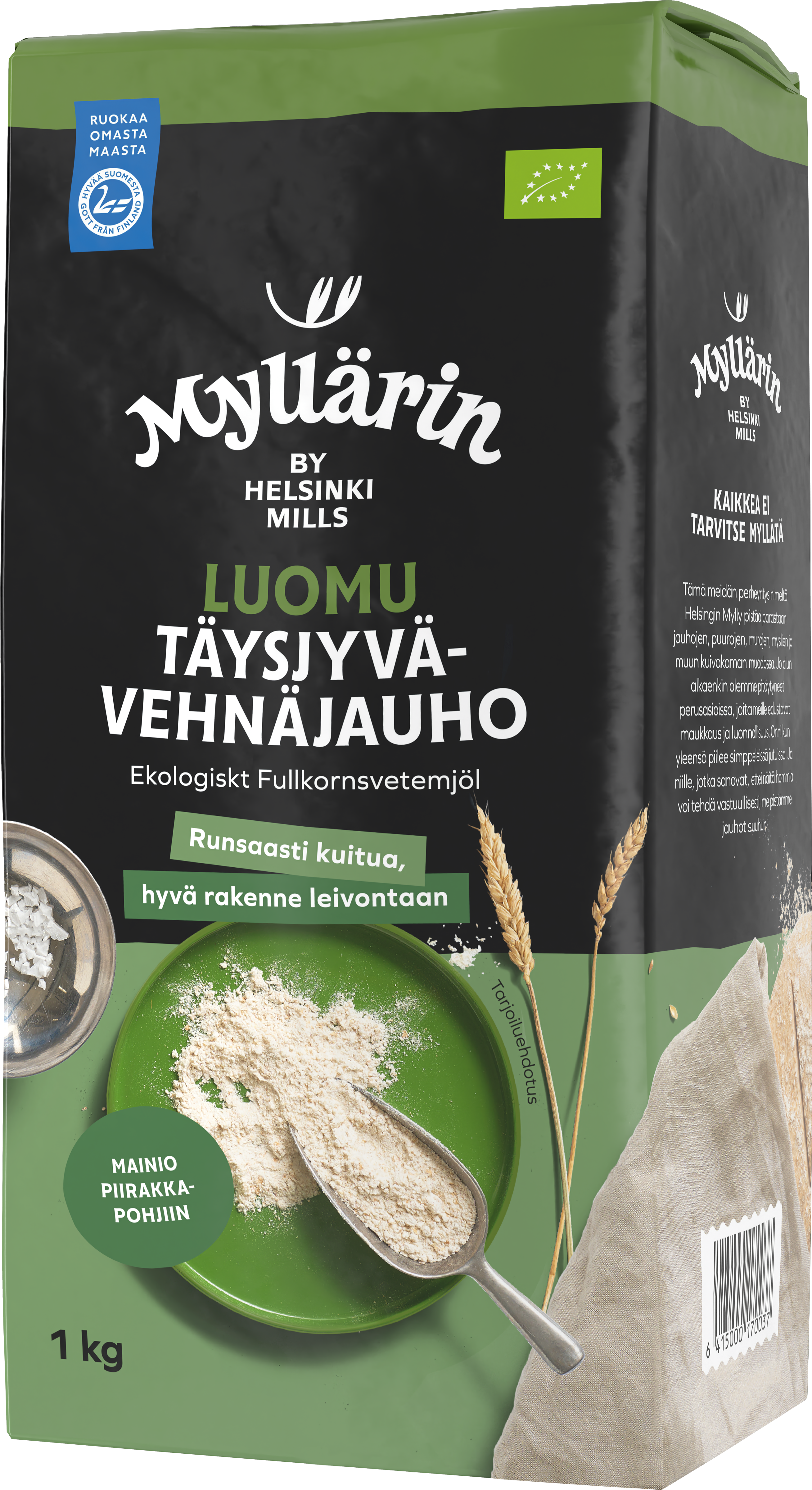 Myllärin Luomu Täysjyvävehnäjauho 1 kg