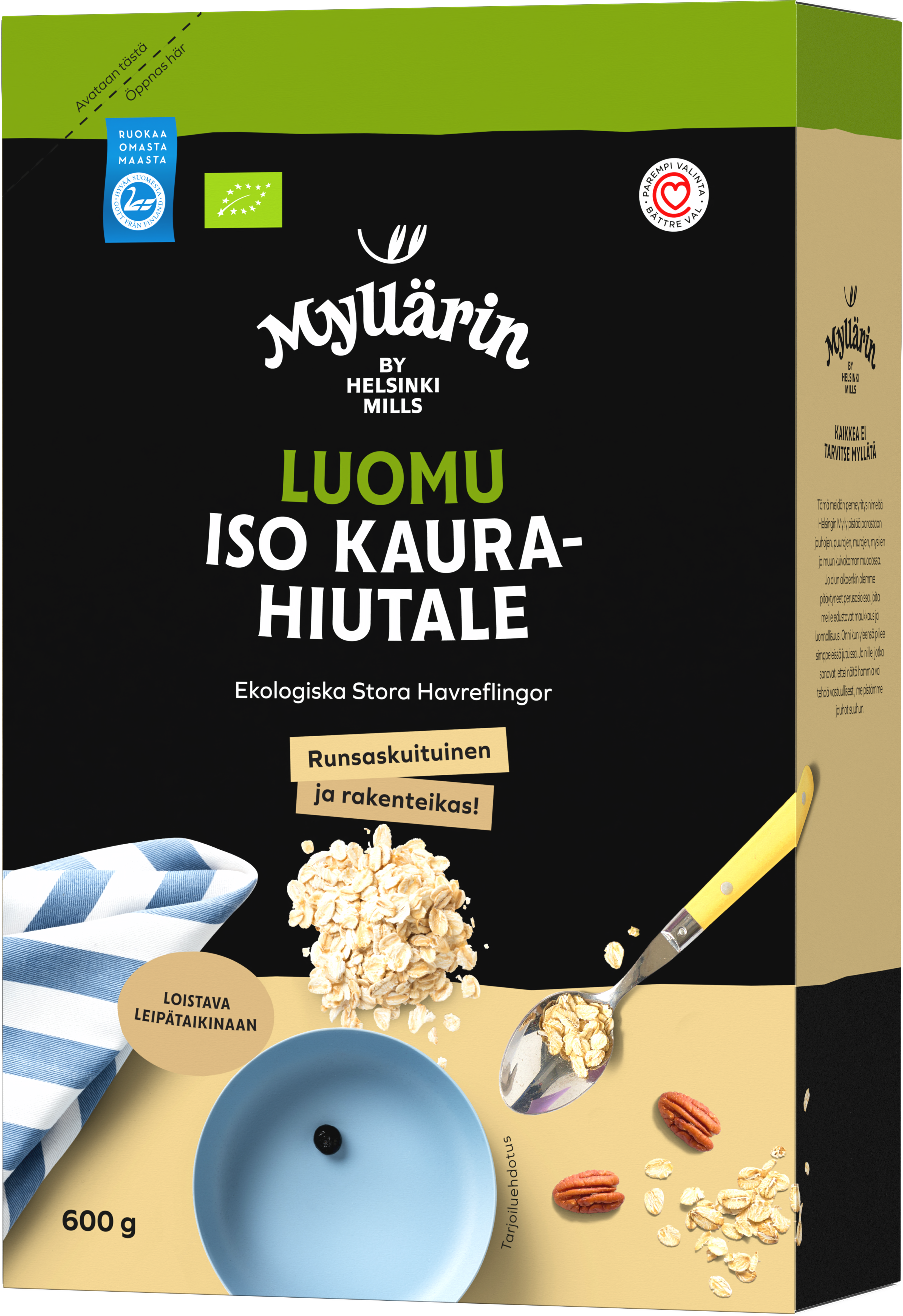 Myllärin Luomu Iso Kaurahiutale 600 g