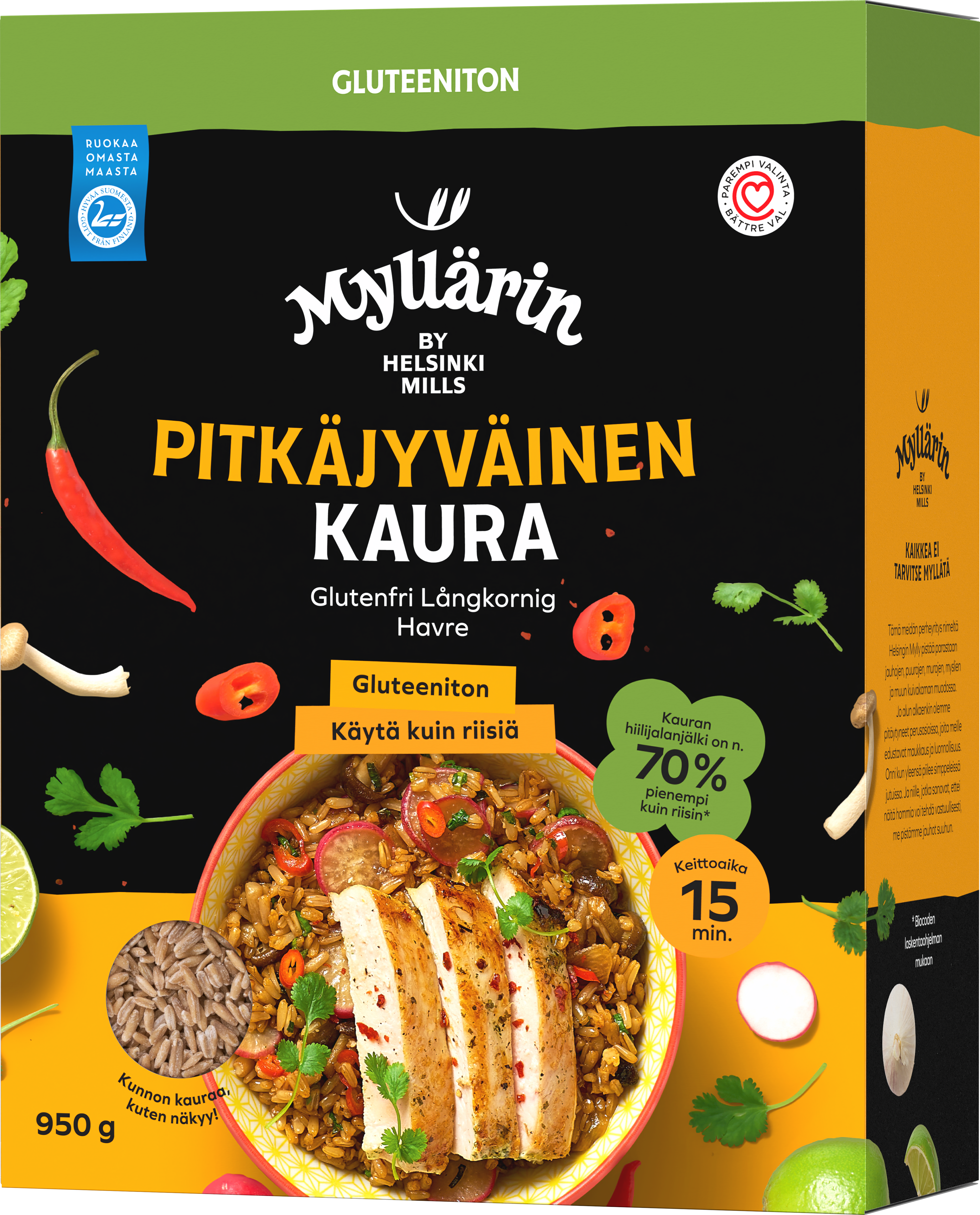 Myllärin Gluteeniton Pitkäjyväinen Kaura 950 g