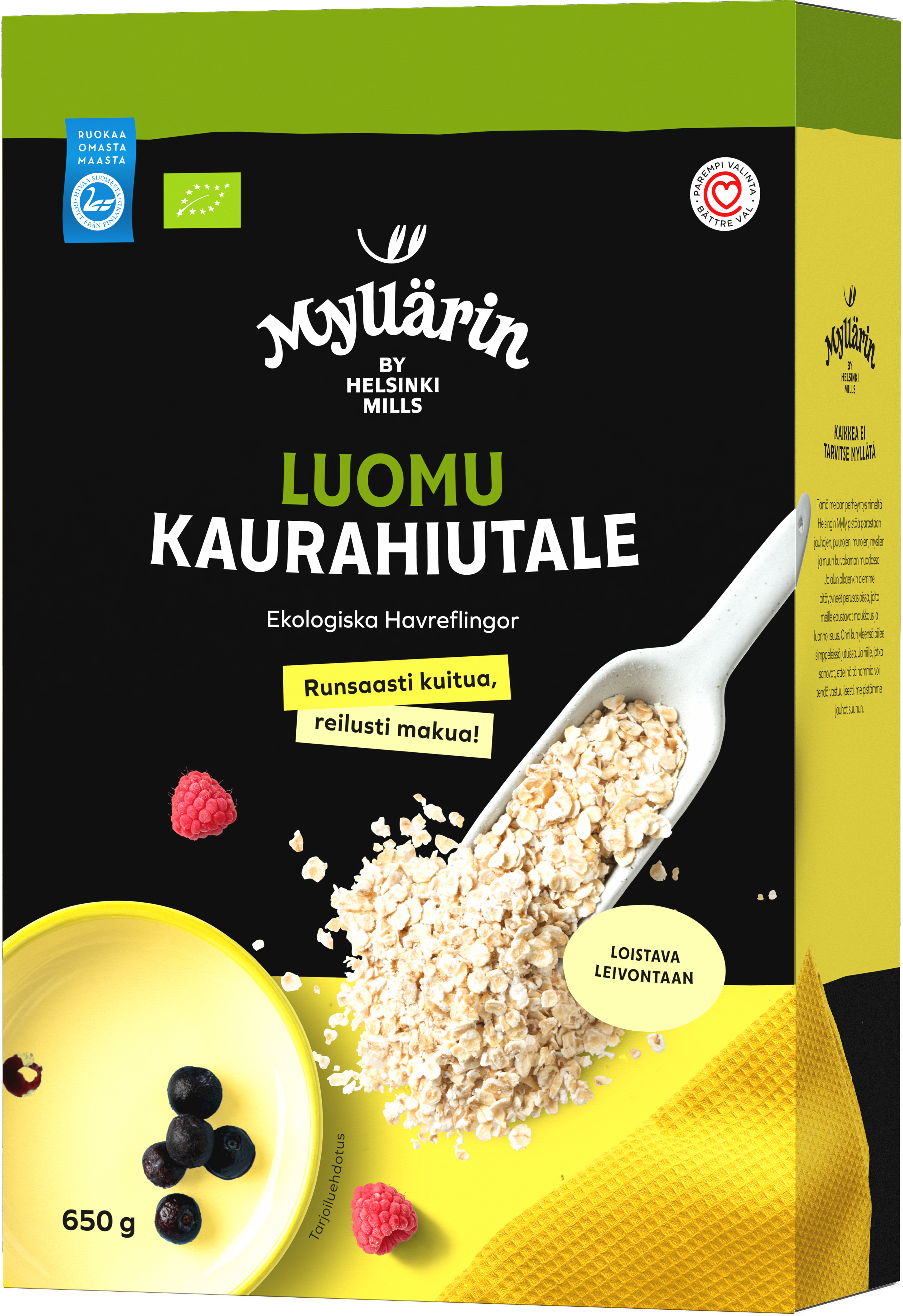 Myllärin Luomu Kaurahiutale 650 g