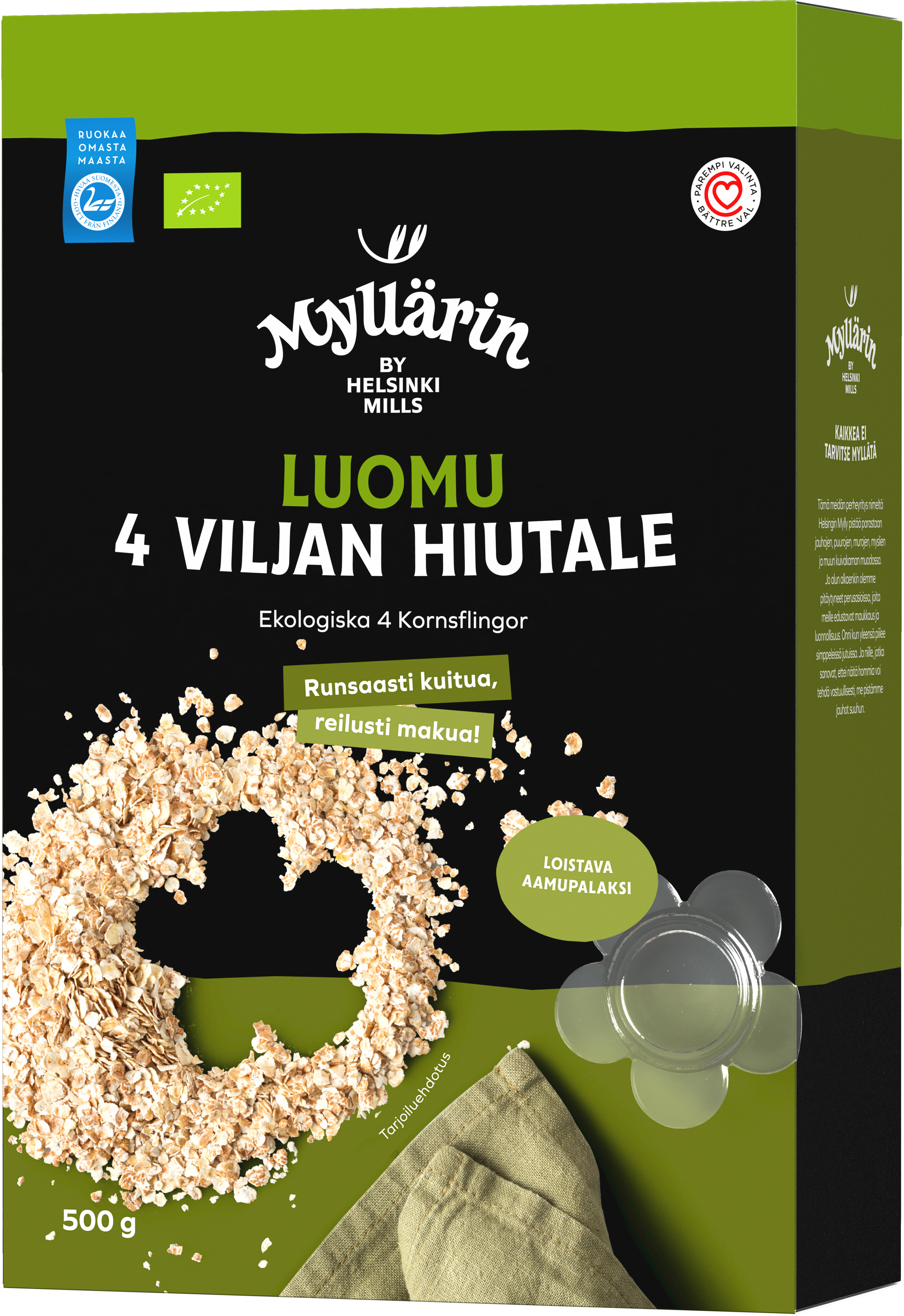 Myllärin Luomu 4 viljan hiutale 500 g