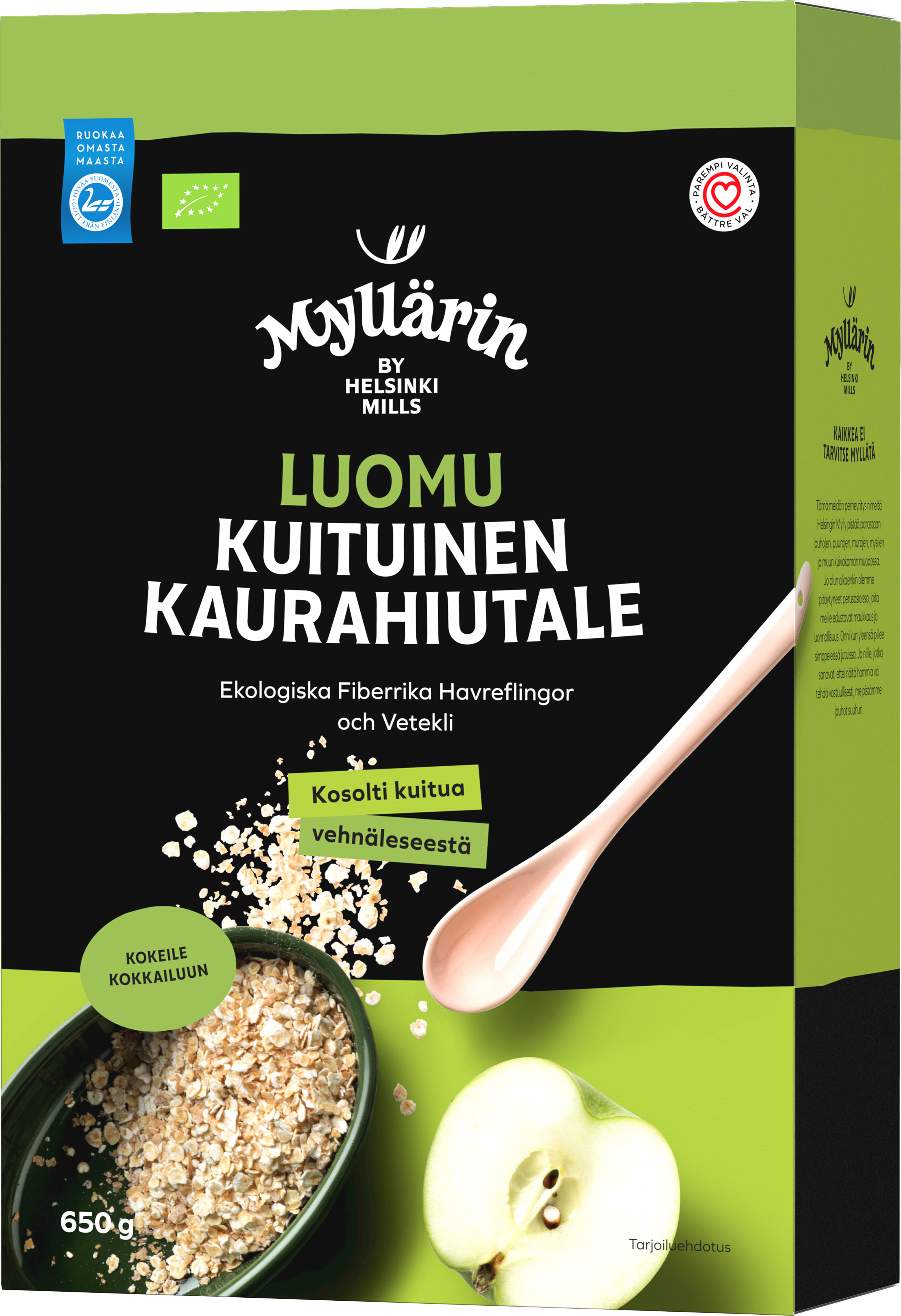 Myllärin Luomu Kuituinen Kaurahiutale 650 g