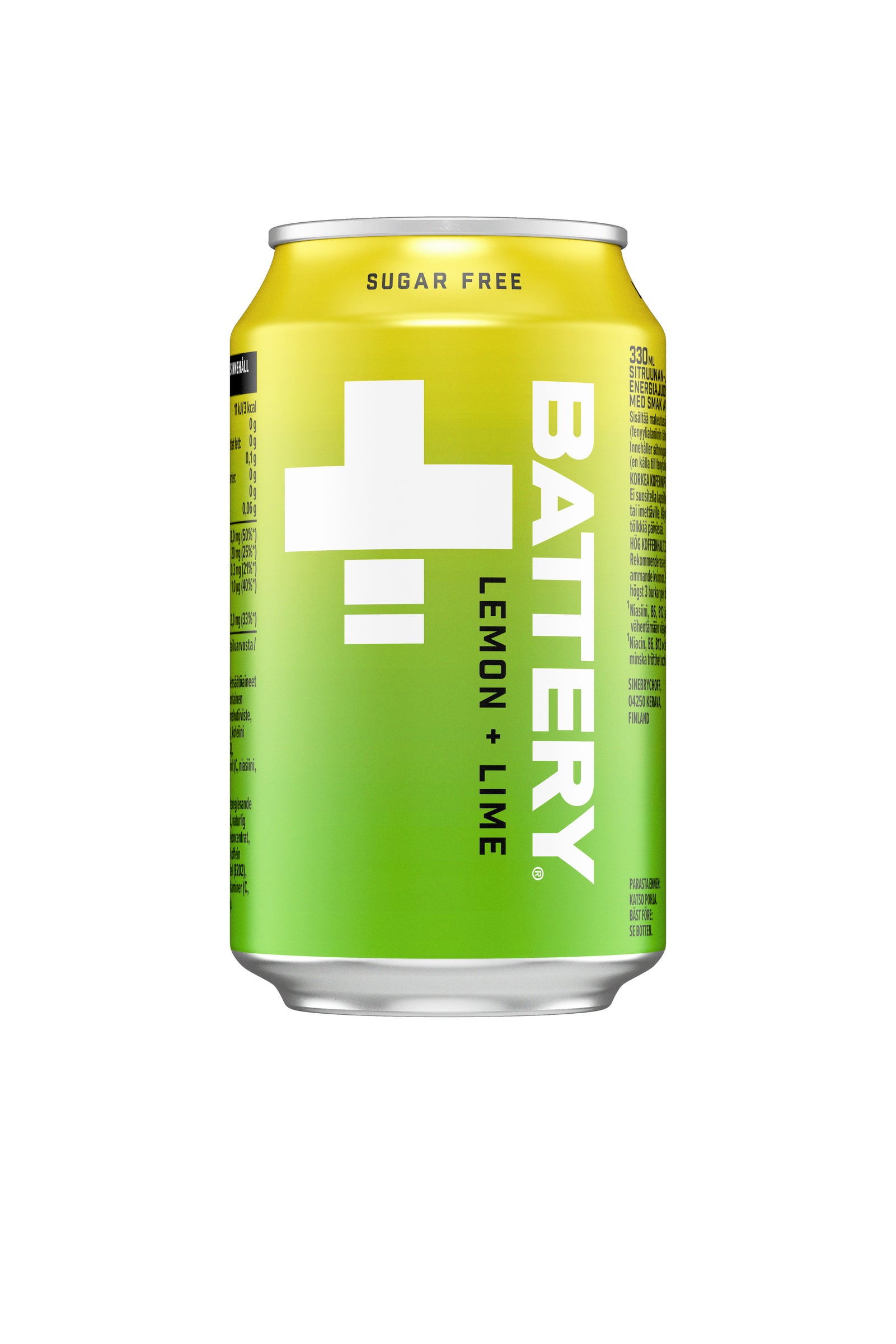 Battery Sugar free  Sitruuna-Lime energiajuoma tölkki 0,33 L