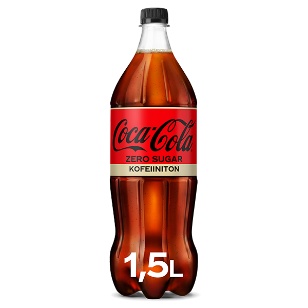 Coca-Cola Zero Sugar Kofeiiniton virvoitusjuoma muovipullo 1,5L