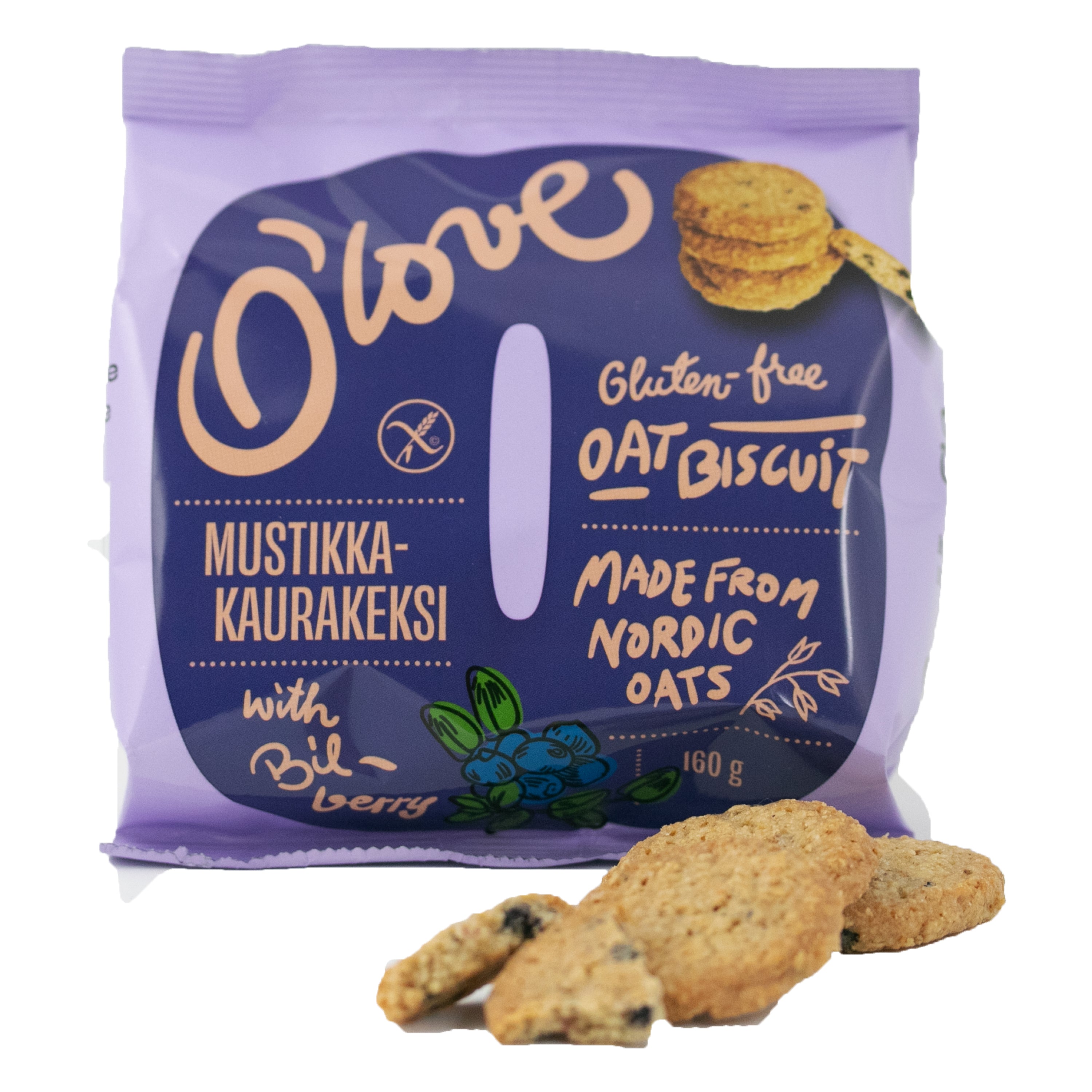 Porokylän O´love Kauramustikkakeksi 160 g gluteéniton