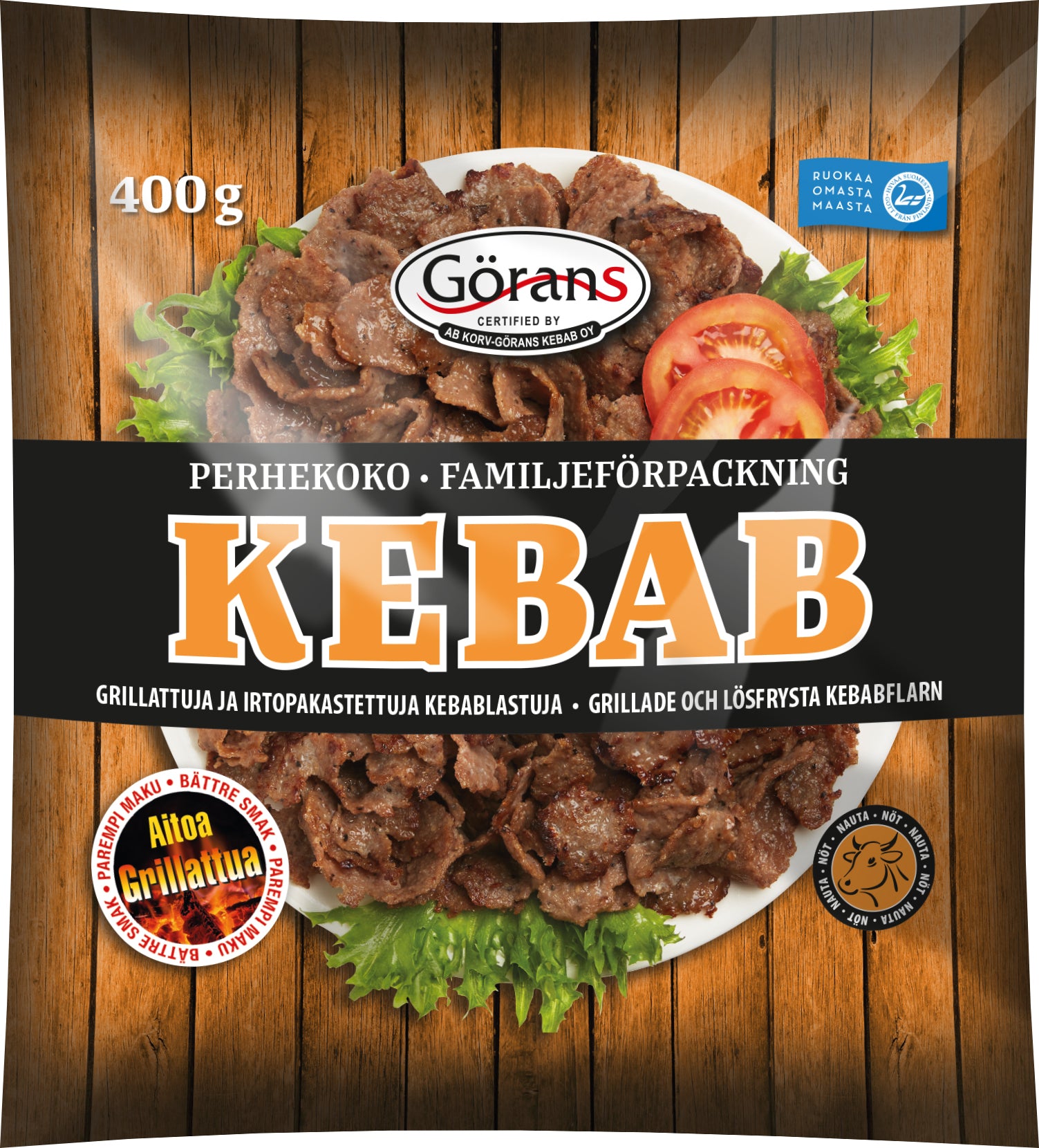 Görans kebablastu 400g grillattu ja irtopakastettu