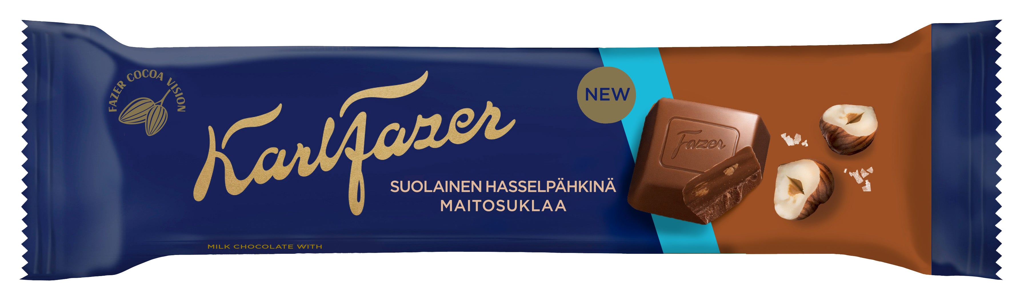 Karl Fazer Suolainen Hasselpähkinä suklaapatukka 37g