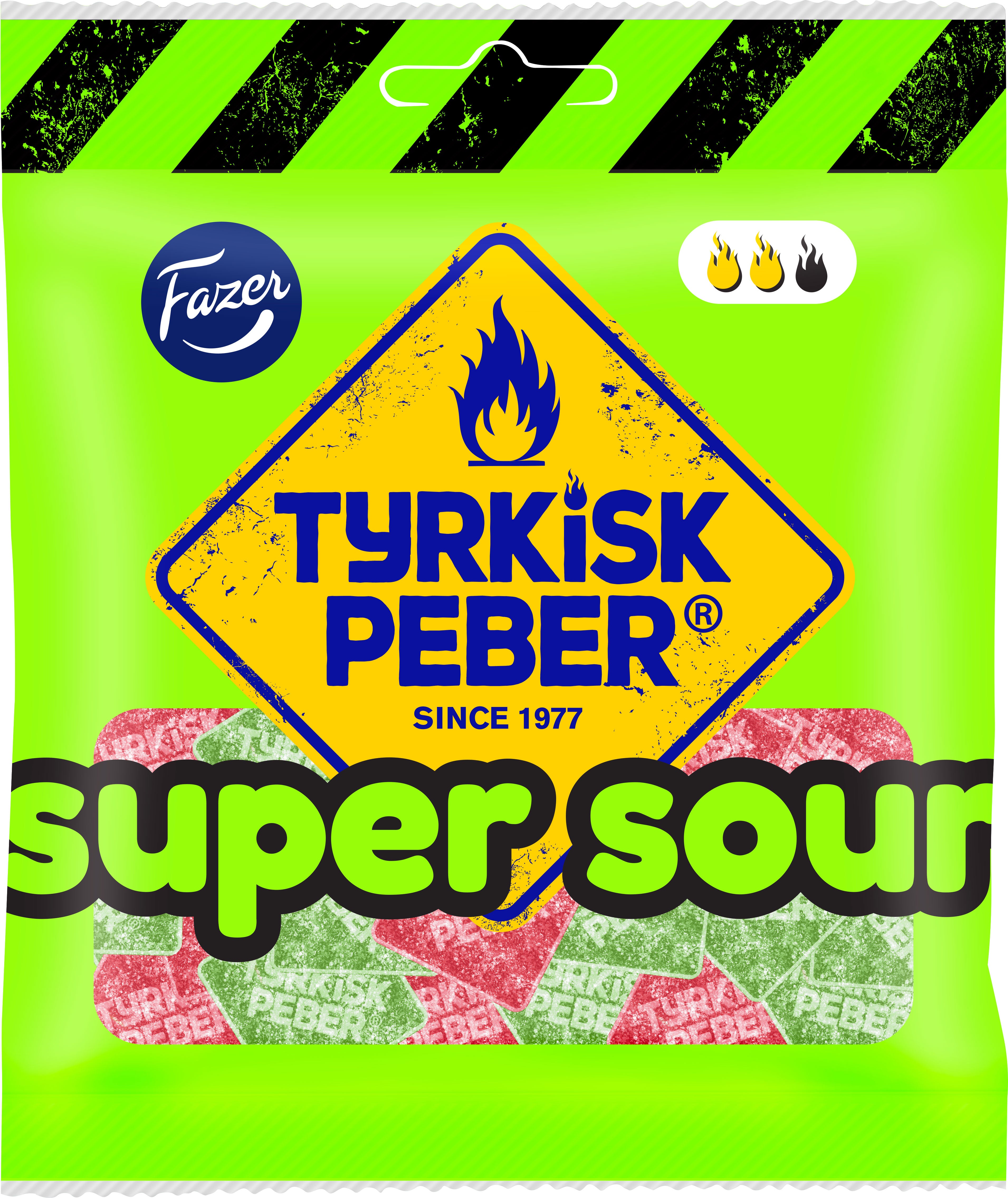 Fazer Tyrkisk Peber Super Sour makeispussi 80g