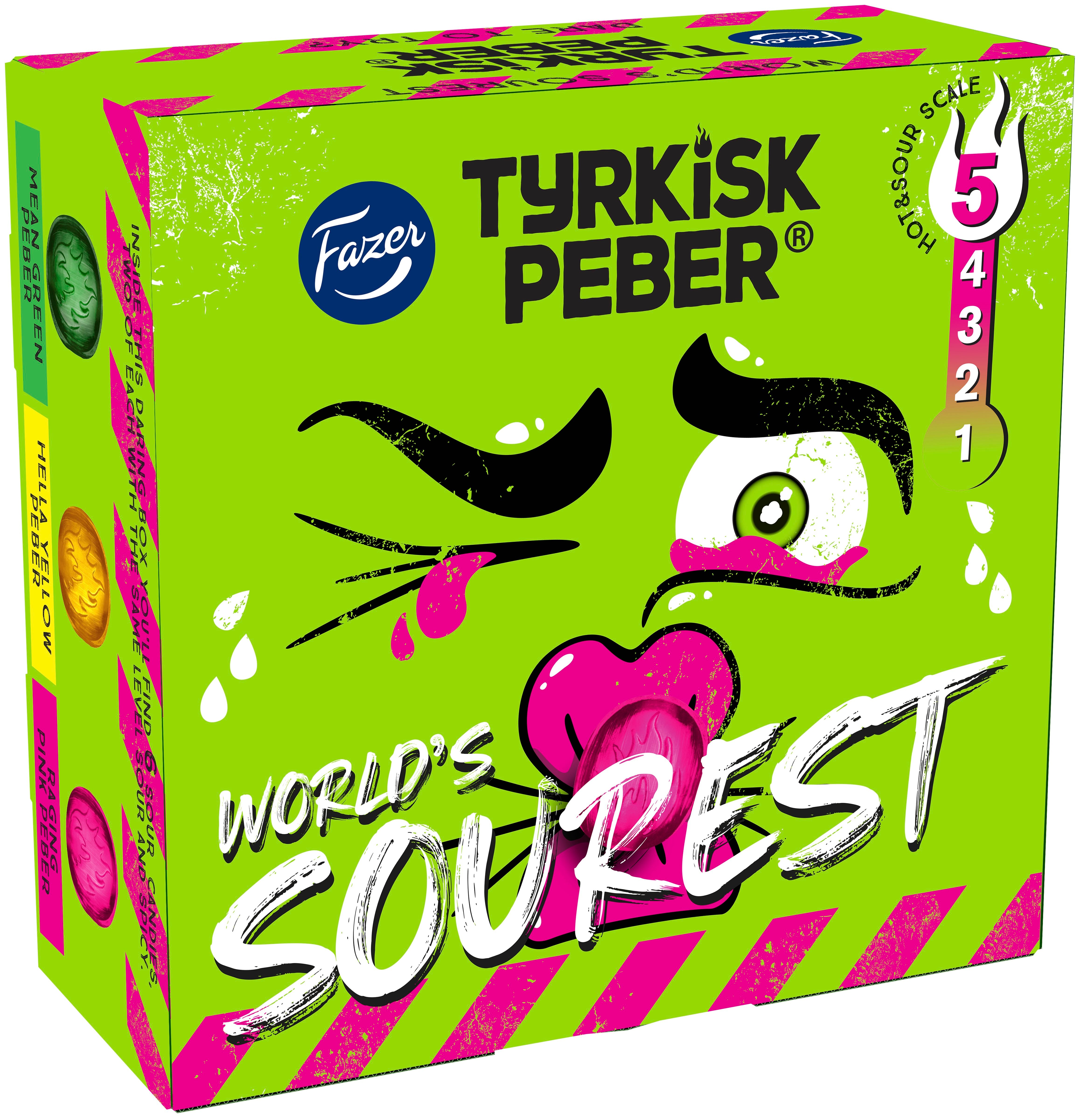 Fazer Tyrkisk Peber the World's Sourest makeisrasia 21g