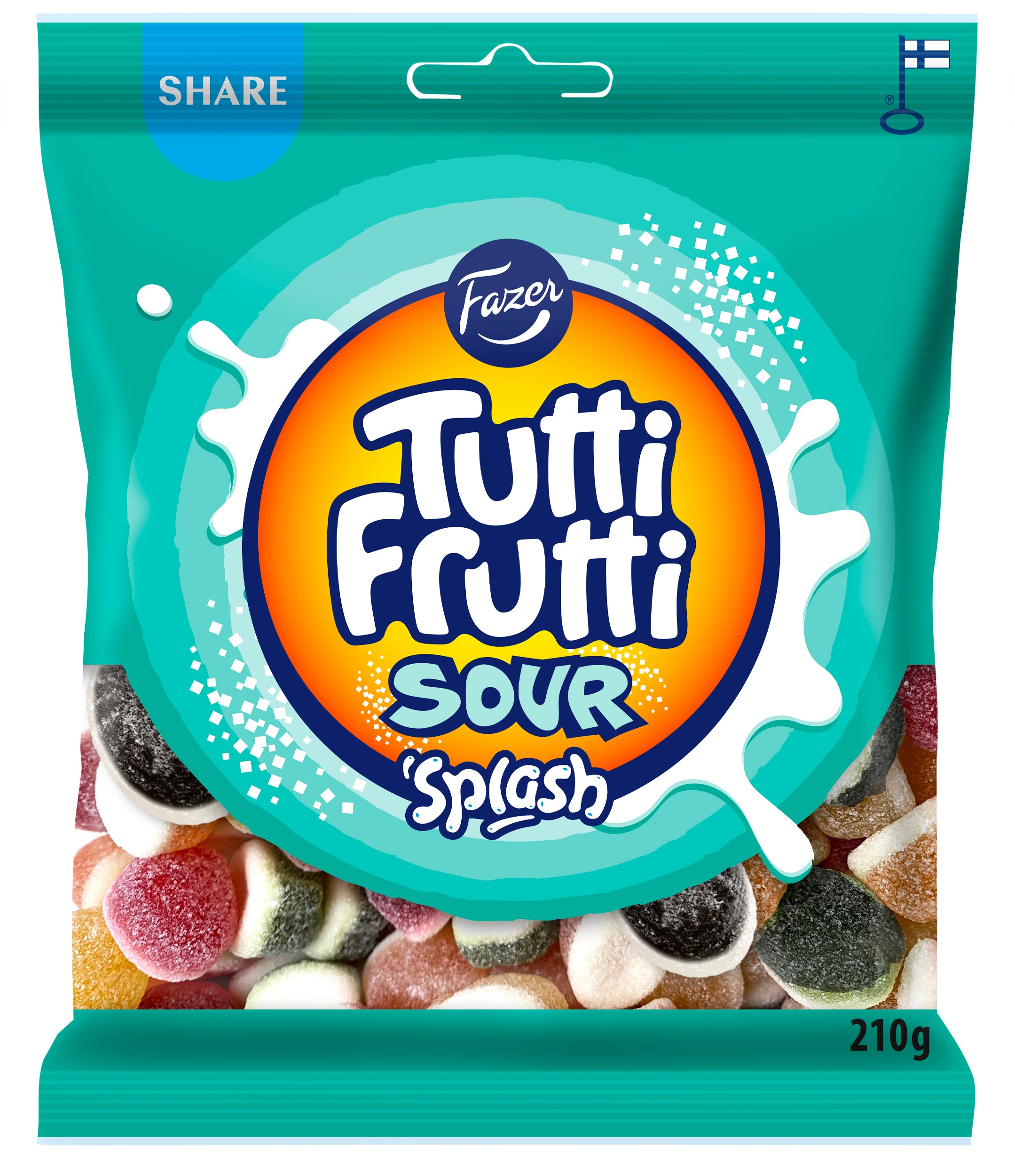 Fazer Tutti Frutti Sour Splash Mix karkkipussi 210g