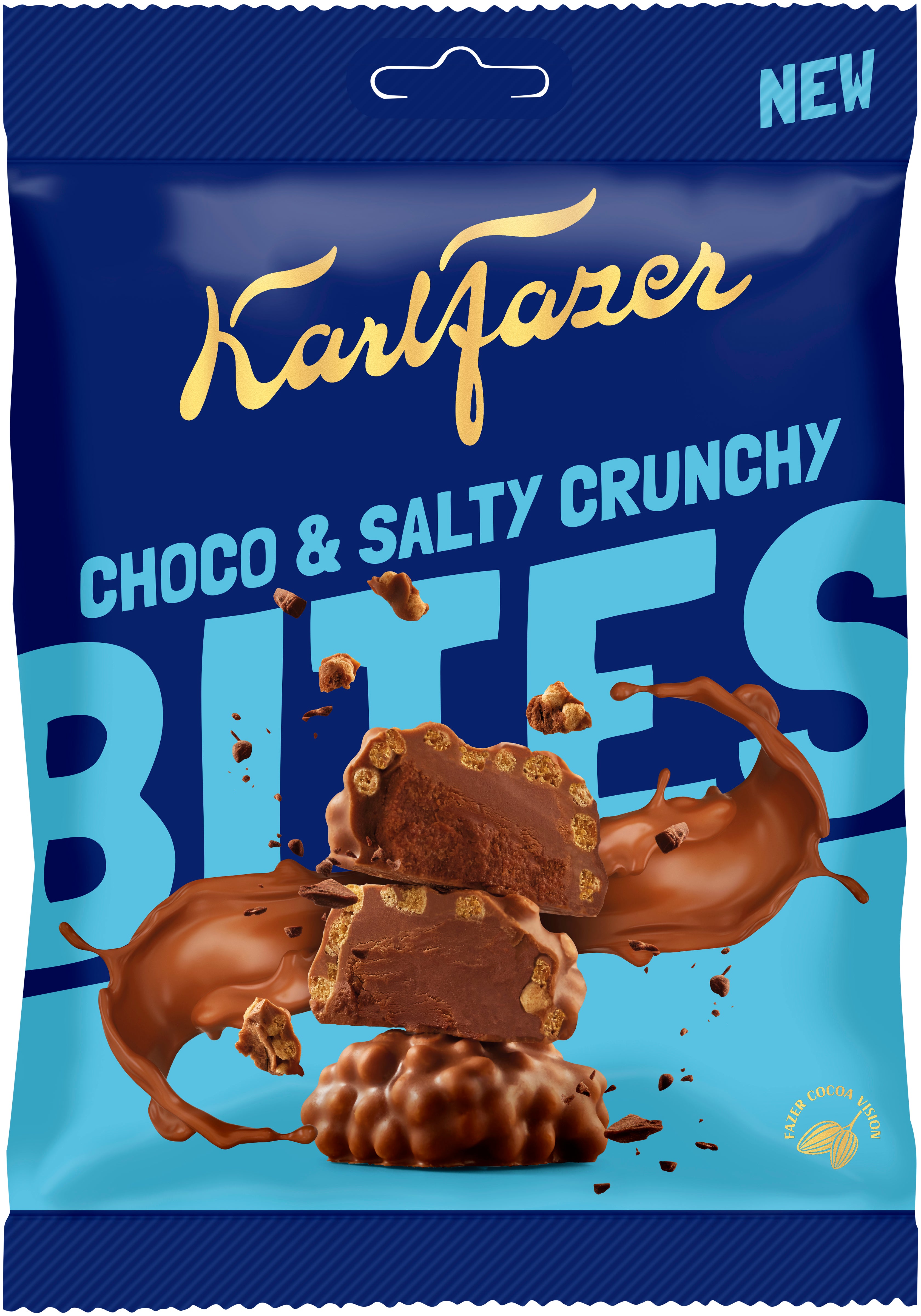 Karl Fazer Choco & Salty Crunchy Bites pussi 94g