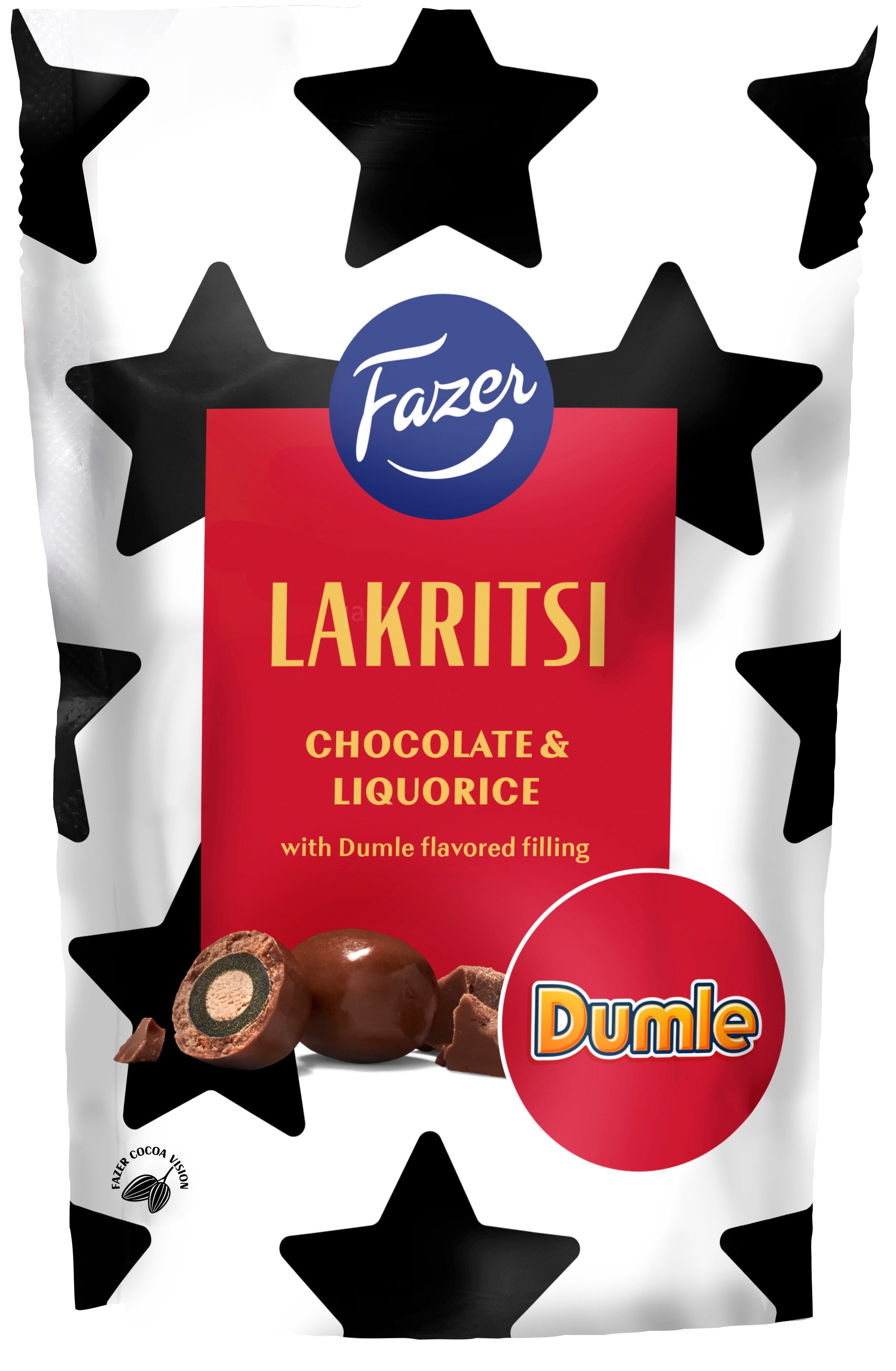 Fazer Lakritsi Choco Dumle karkkipussi 135g