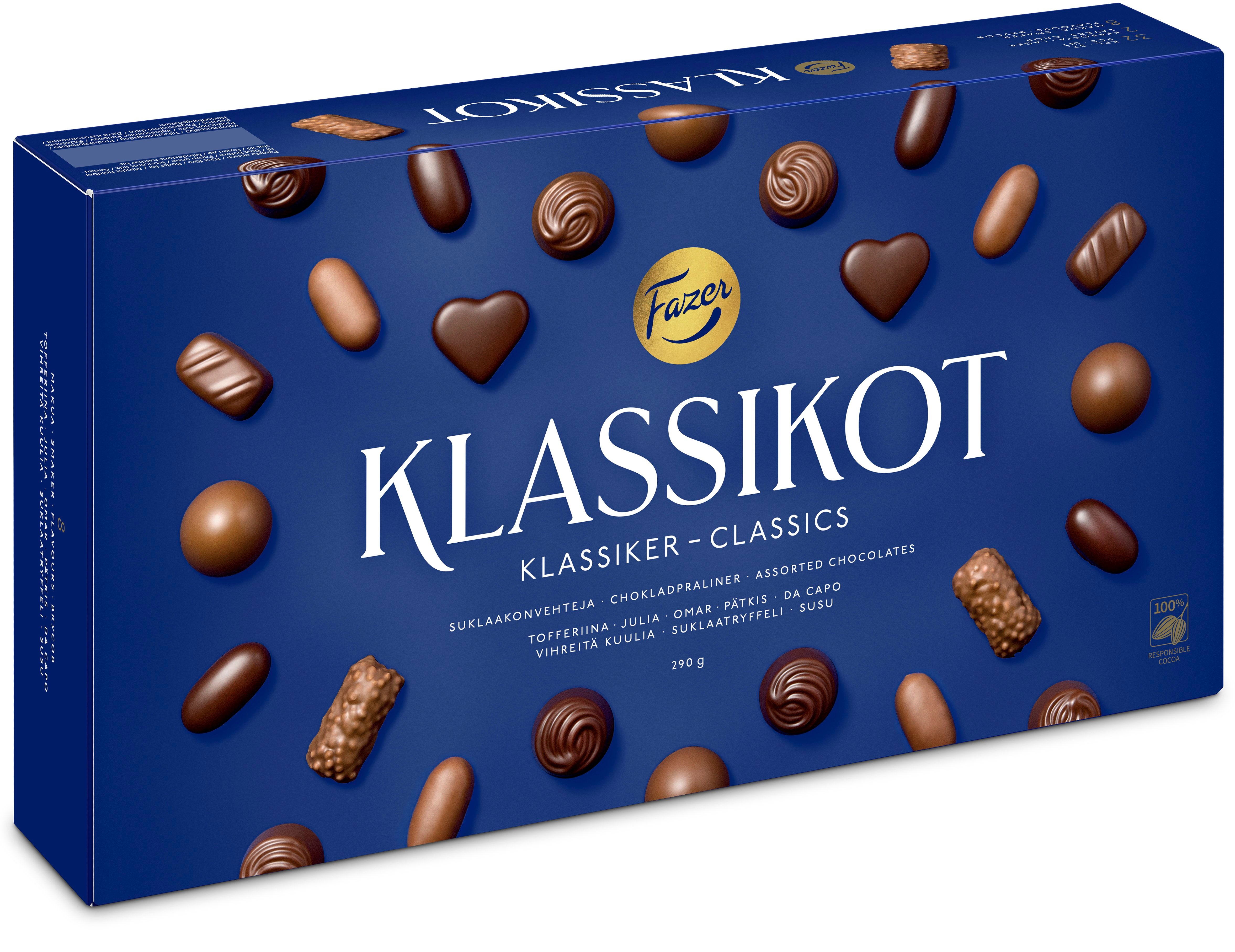 Fazer Klassikot suklaakonvehtirasia 290g
