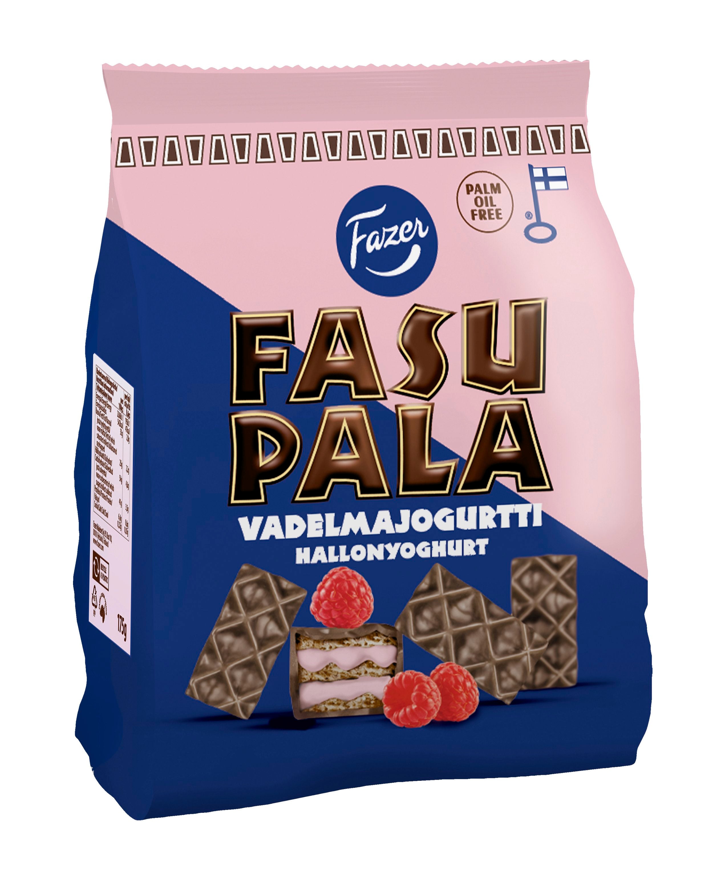 Fazer Fasupala Vadelmajogurtti vohvelikeksi 175g