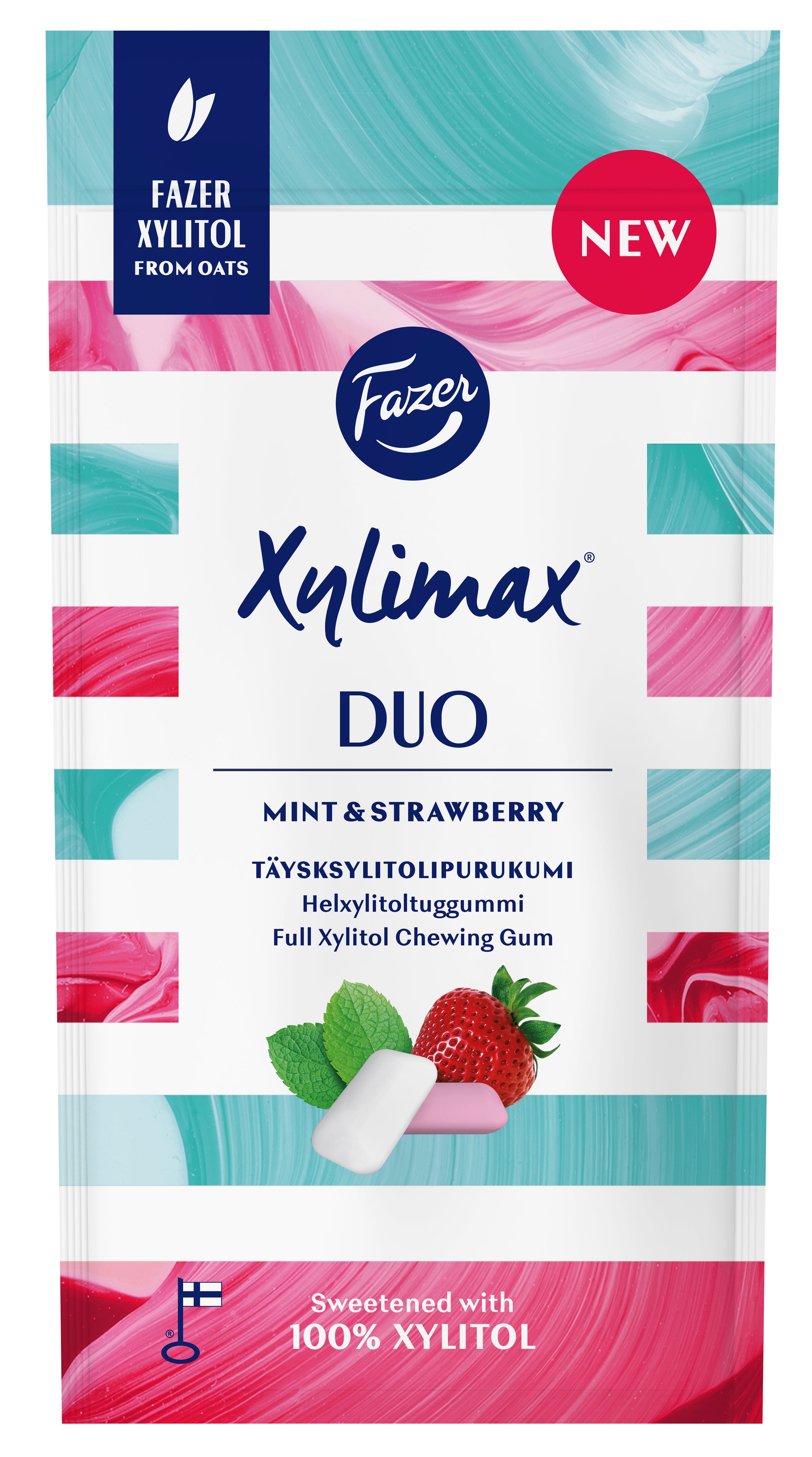 Fazer Xylimax Mint and Strawberry ksylitolipurukumi 38g