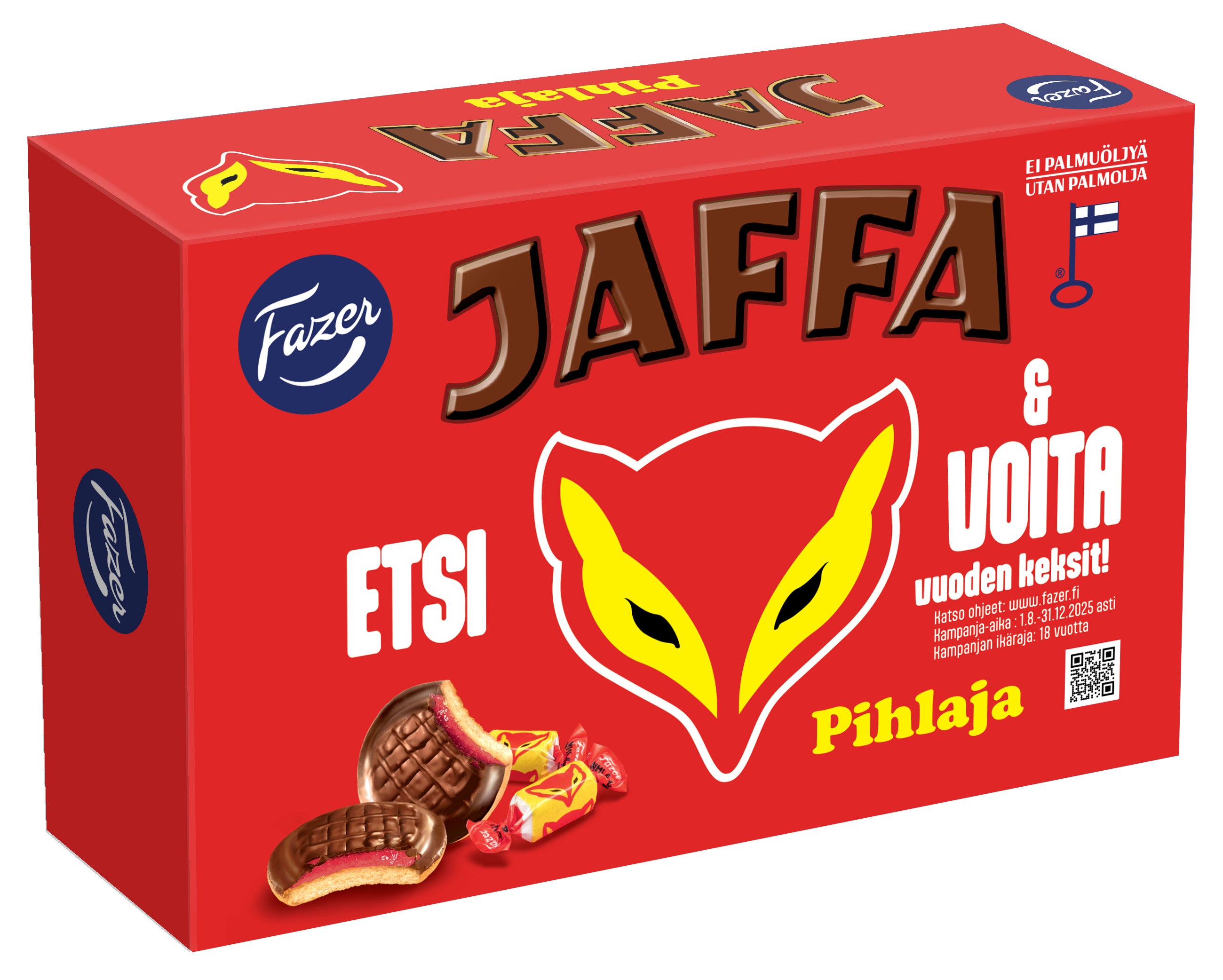 Fazer Jaffa Pihlaja suklaalla kuorrutettu marmeladitäytteinen leivoskeksi 300g