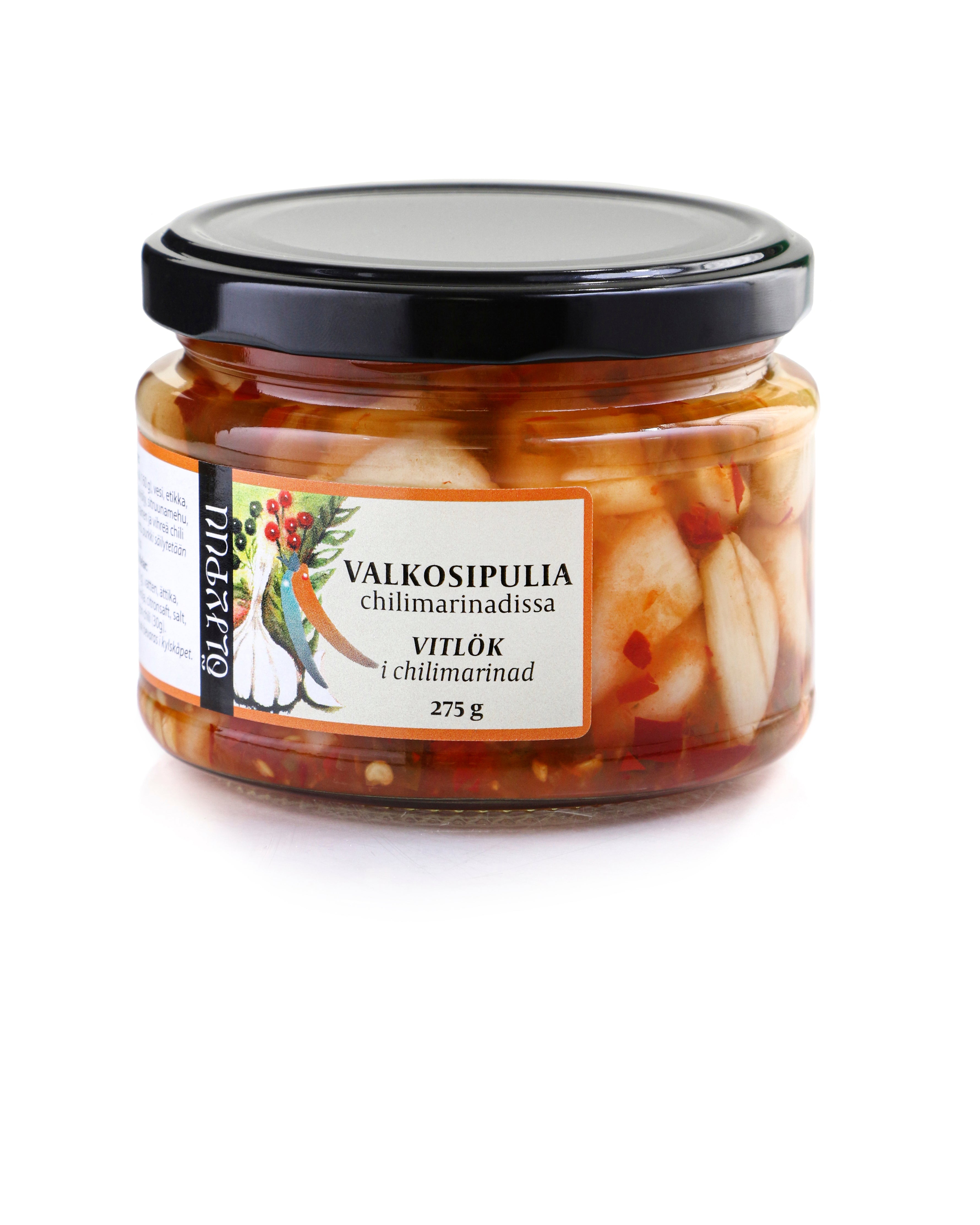 Öljypuu Valkosipulia chilimarinadissa 275/160g
