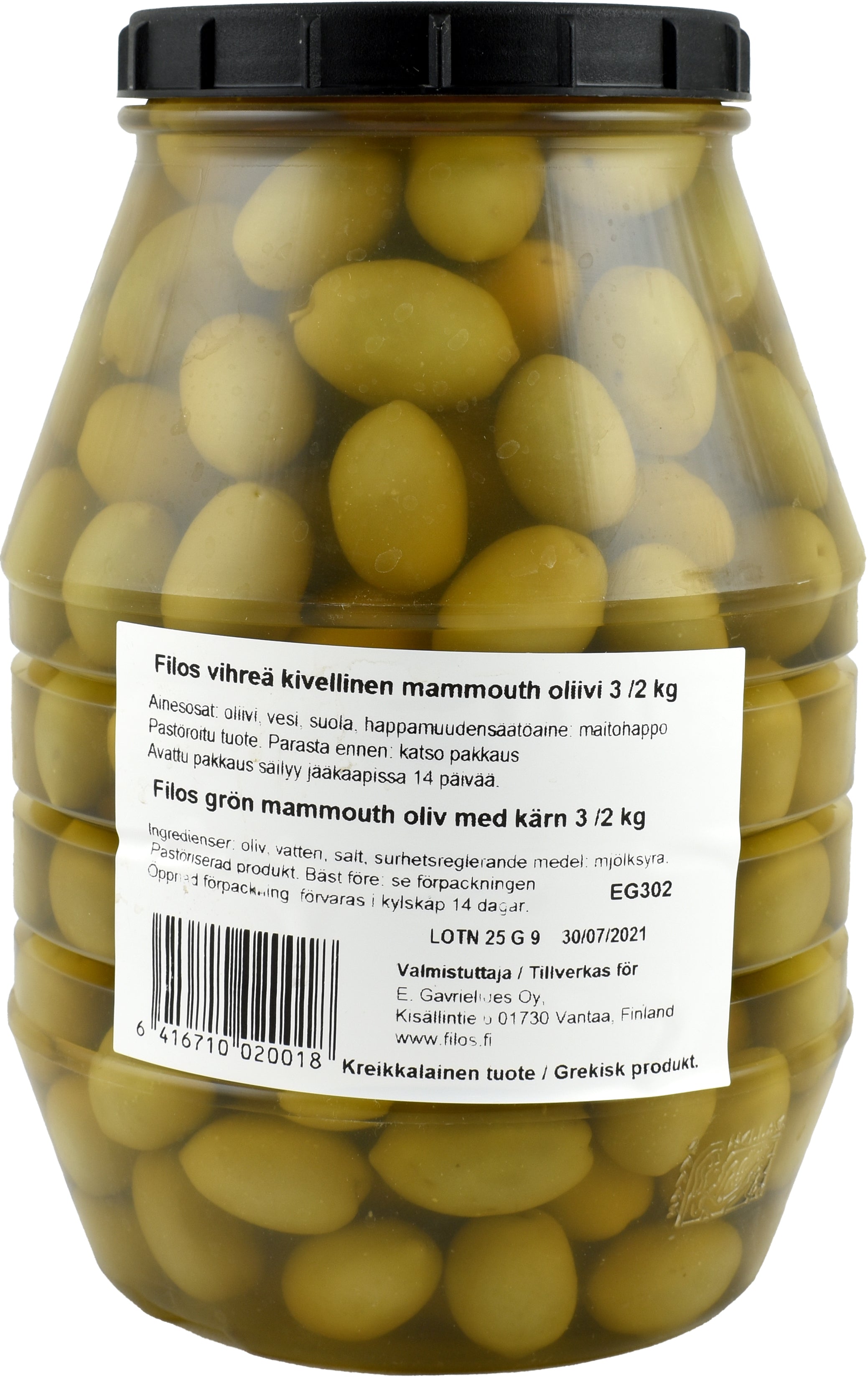 Filos 3/2kg vihreä oliivi kivellinen mammouth