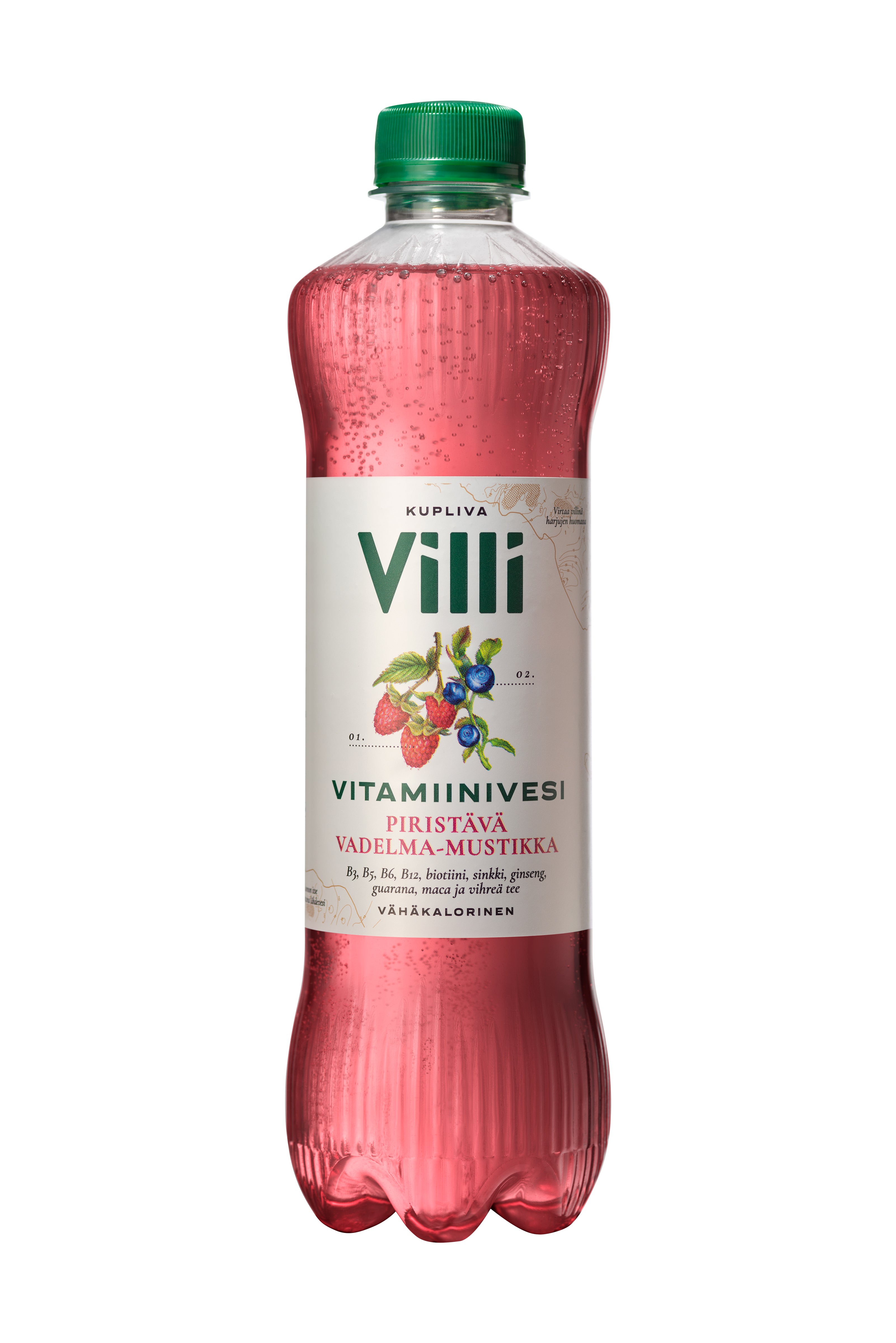 Villi Vitamiinivesi vadelma-mustikka 0,5 l