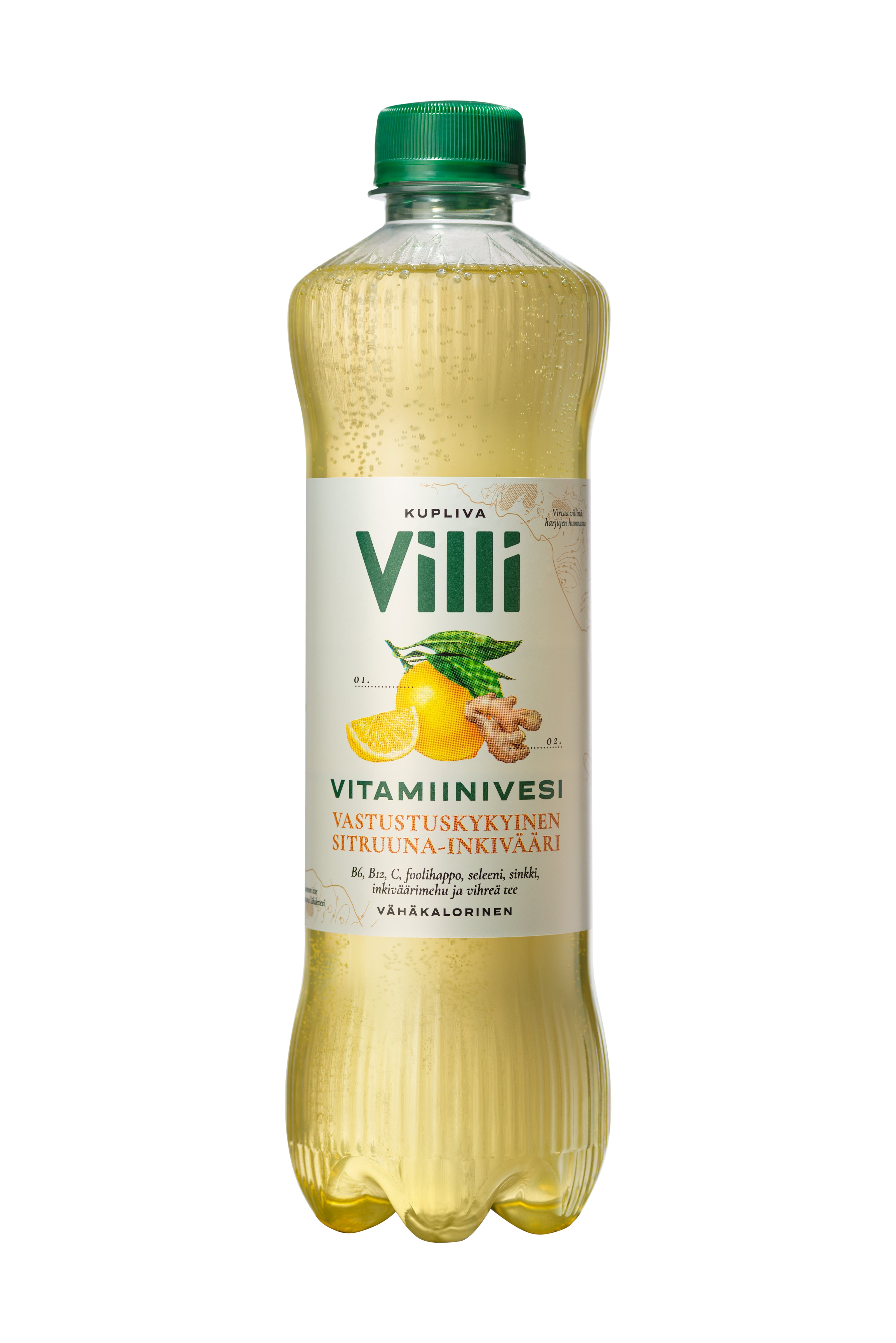 Villi Vitaminiinivesi sitruuna-inkivääri 0,5 l