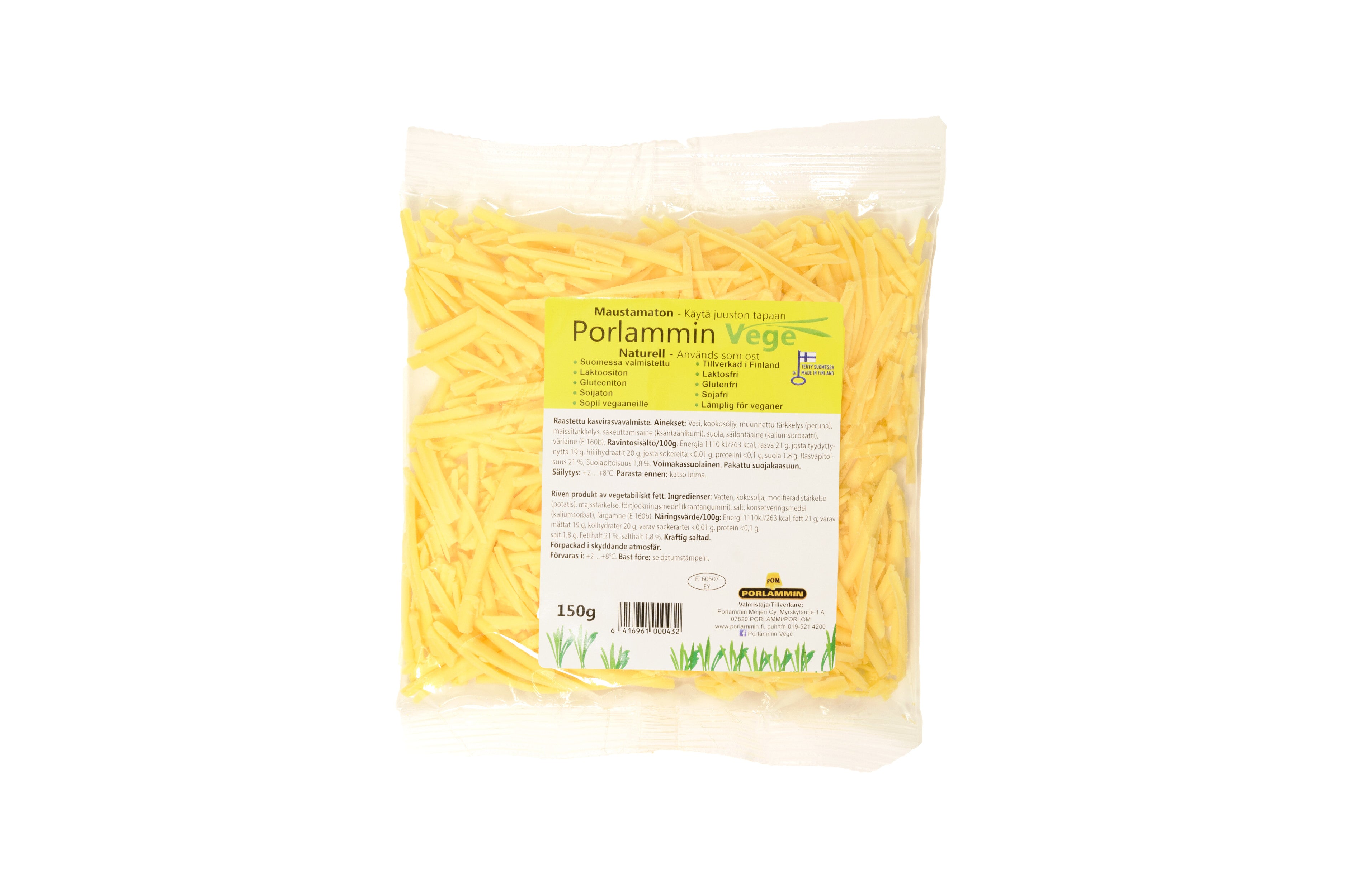 Porlammin légumes râpés 150g maustamaton