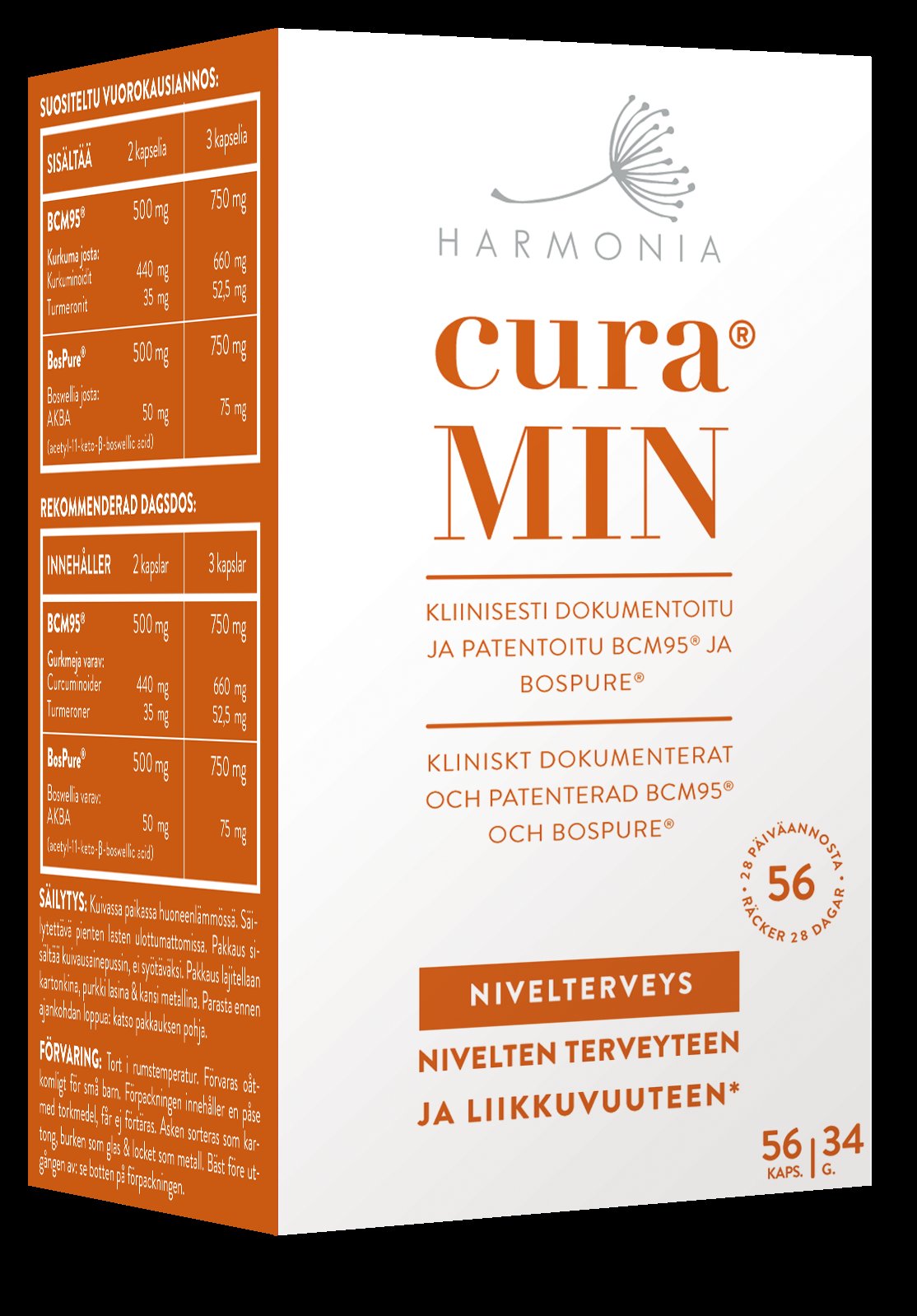 Harmonia curaMIN 56 kapselia /34g