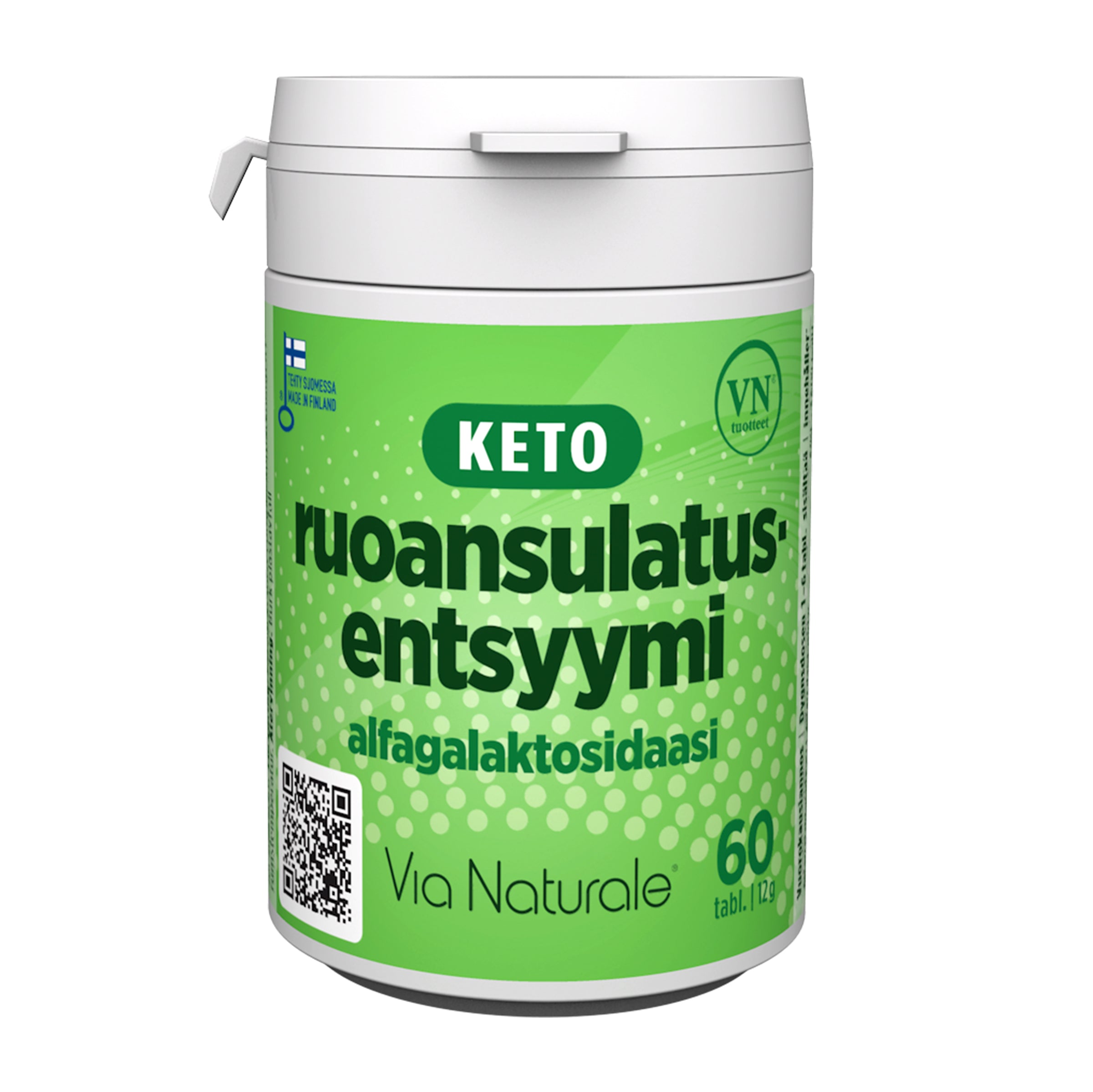 Keto Ruoansulatusentsyymi 60 comprimés Via Naturale