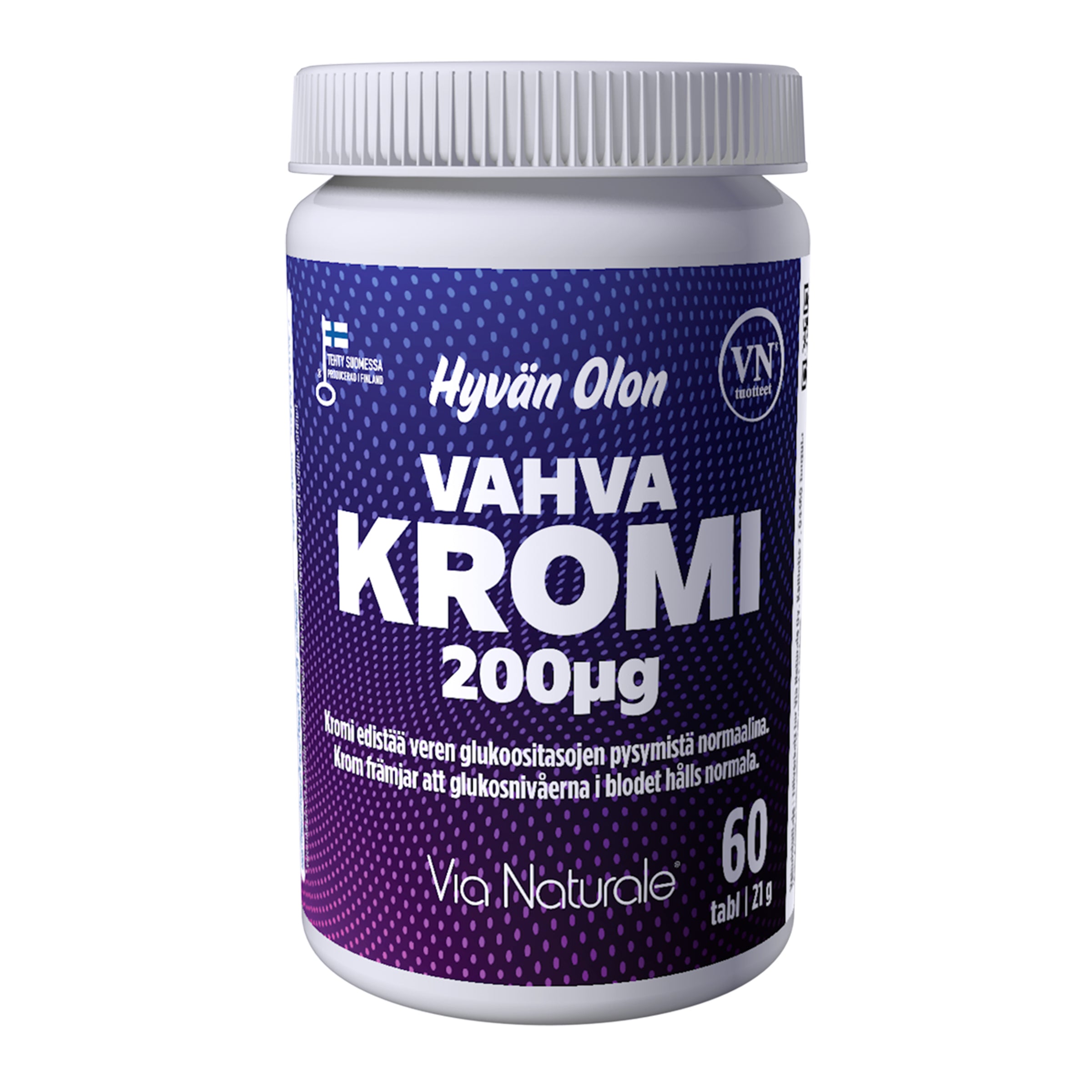 Via Naturale Hyvän Olon Vahva Kromi 200 µg 60 comprimés
