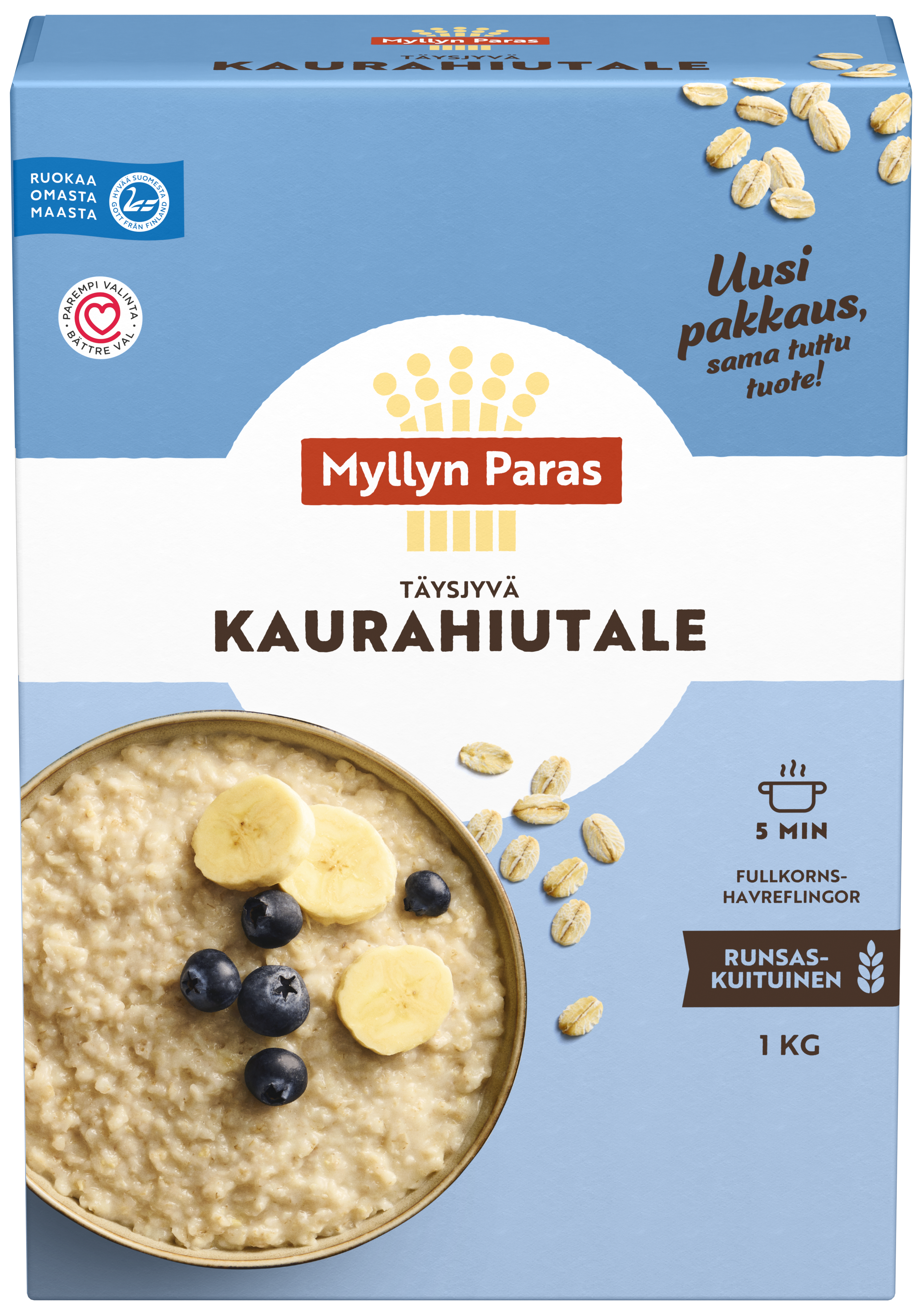 Myllyn Paras Täysjyvä Kaurahiutale 1kg