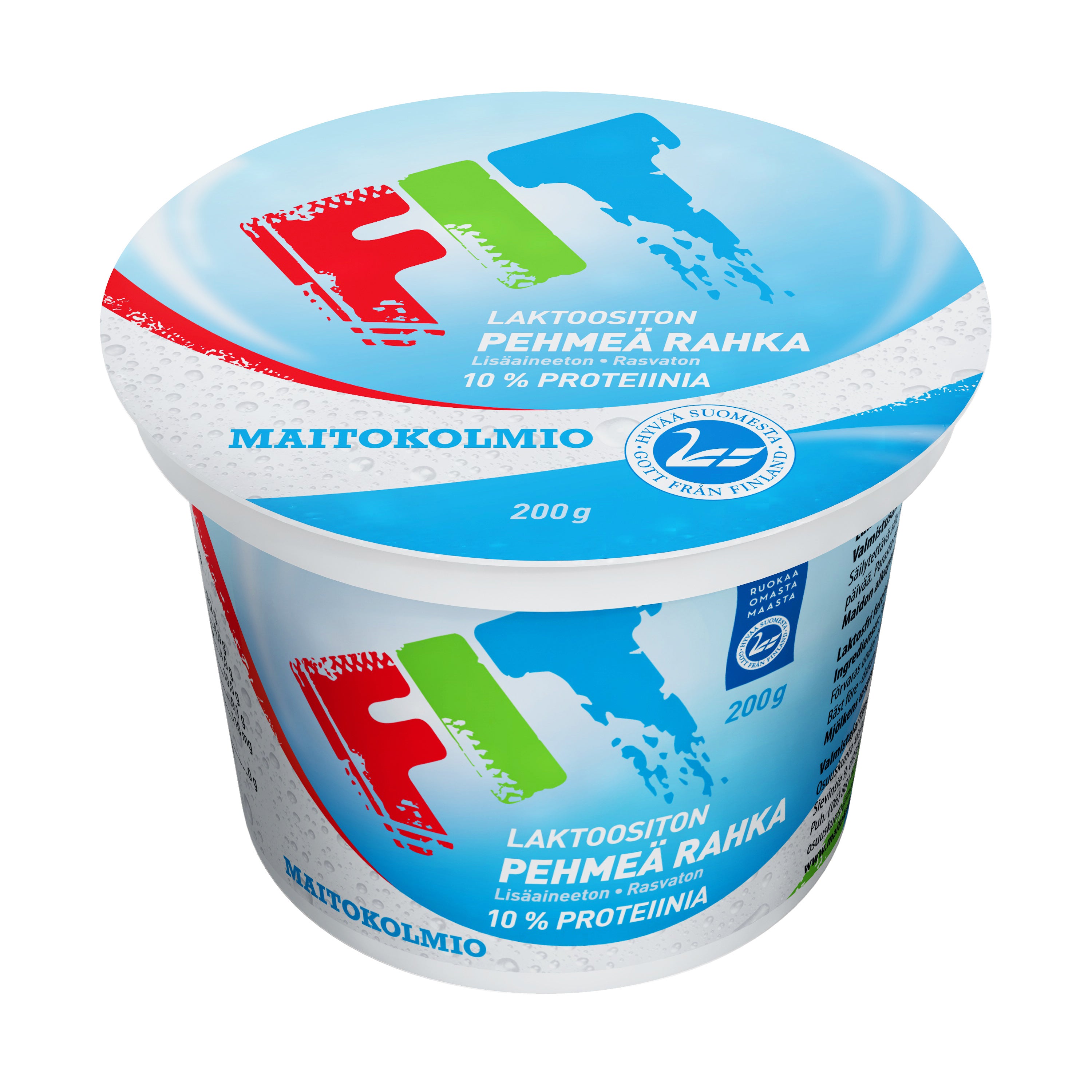 Maitokolmio FIT laktoositon rasvaton pehmeä maitorahka 200g