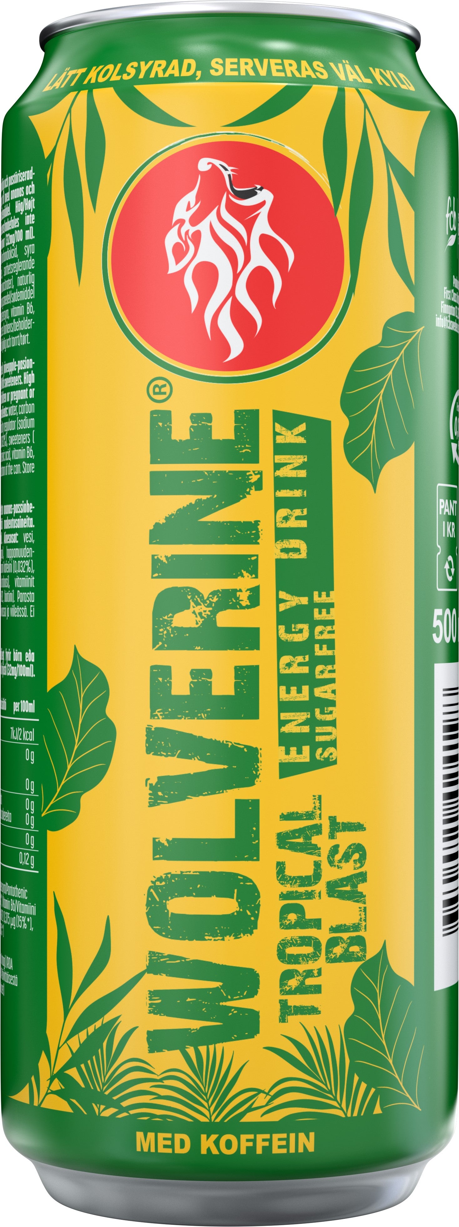 Wolverine Tropical Blast sokeriton energiajuoma 500ml