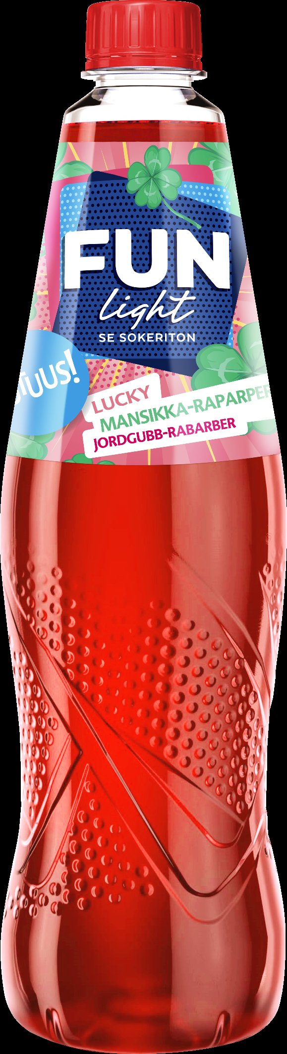 FUN Light mansikan ja raparperin makuinen juomatiiviste 0,5l