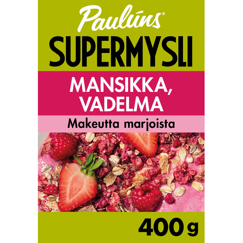 Paulúns mansikka ja vadelma supermysli 400g