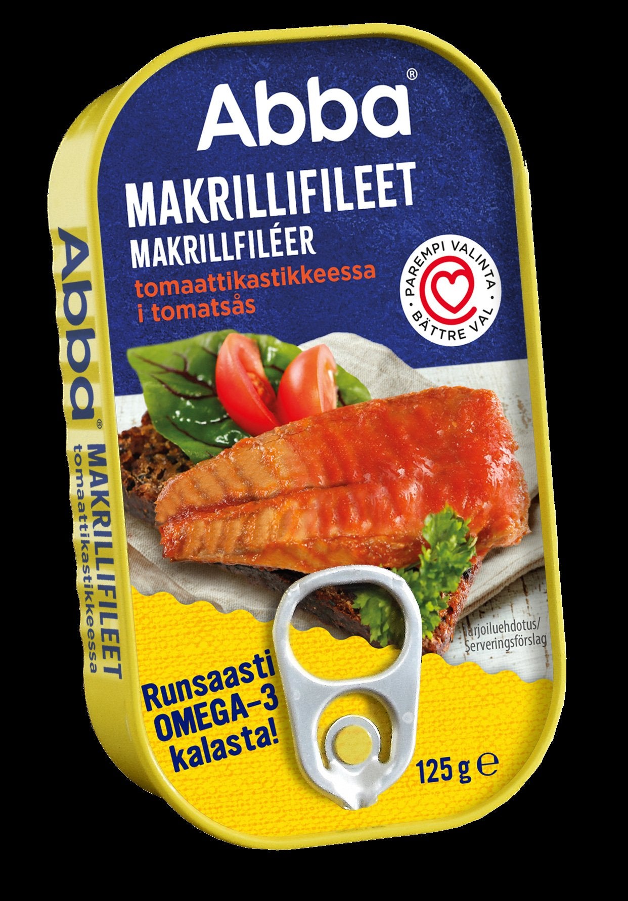 Abba makrillifileet tomaattikastikkeessa 125g