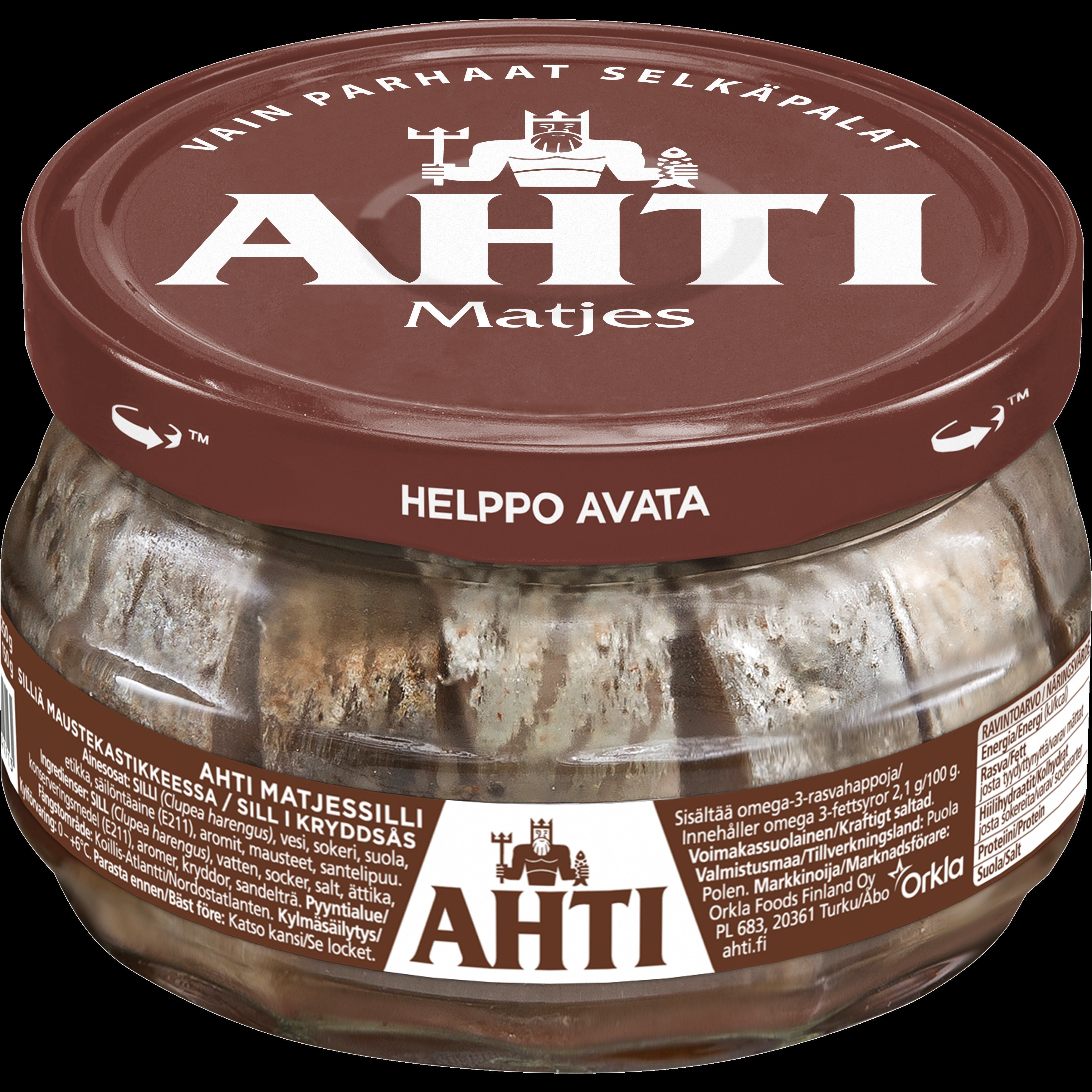 Ahti matjessilli, silliä maustekastikkeessa 240/150g