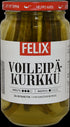 Felix voileipäkurkku pitkittäin viipaloituja kurkkuja mausteliemessä 460/230g