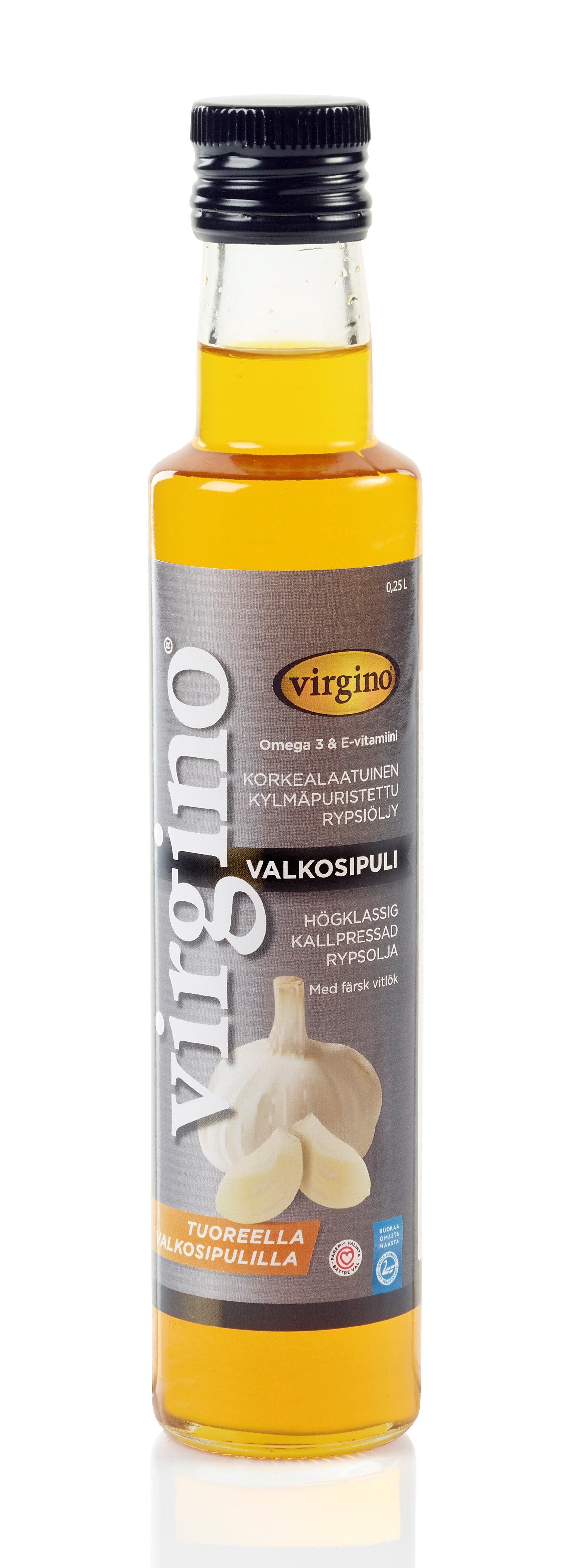 Virgino kylmäpuristettu valkosipulirypsiöljy 250ml