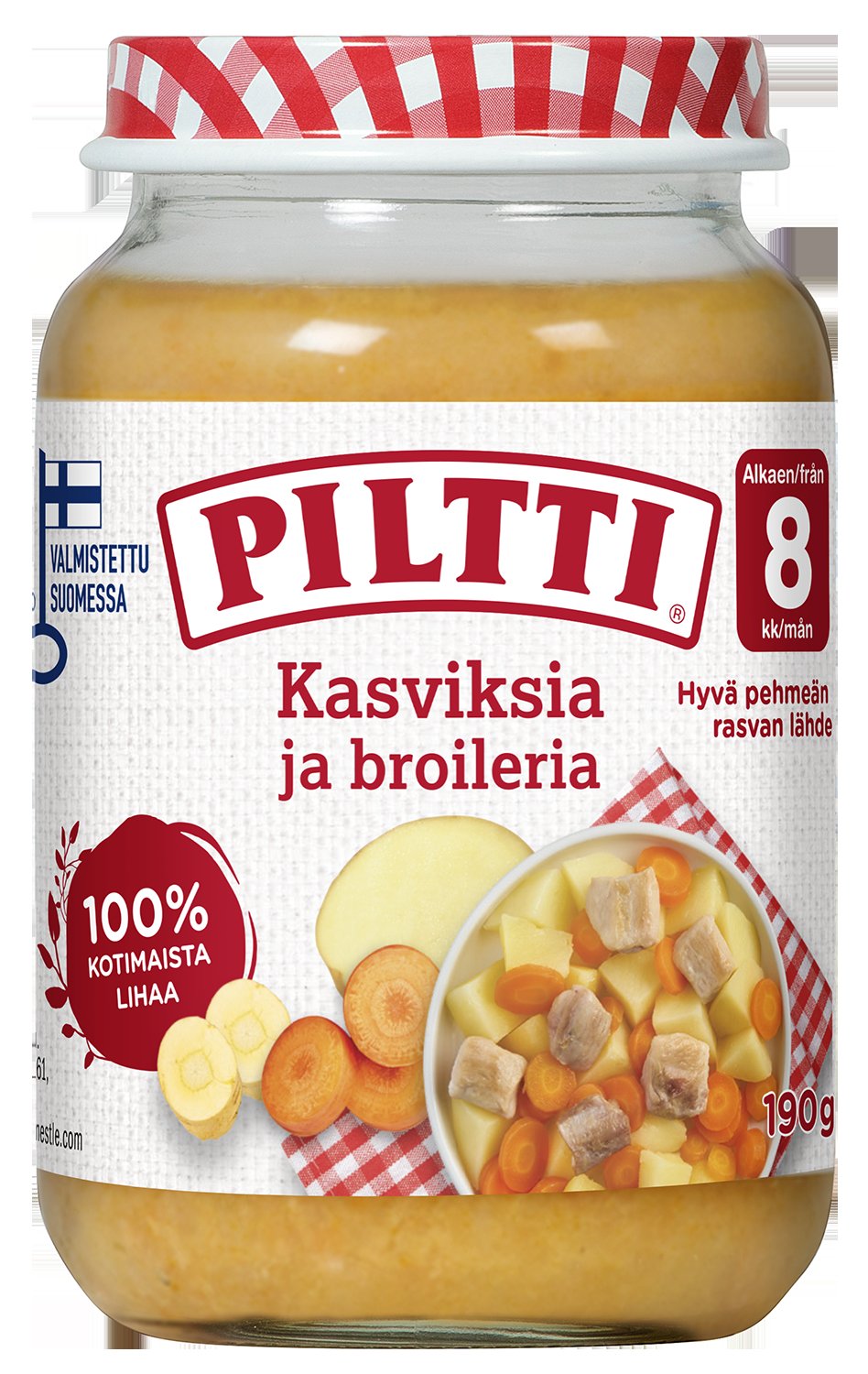 Piltti 190g Kasviksia ja broileria lastenateria 8kk