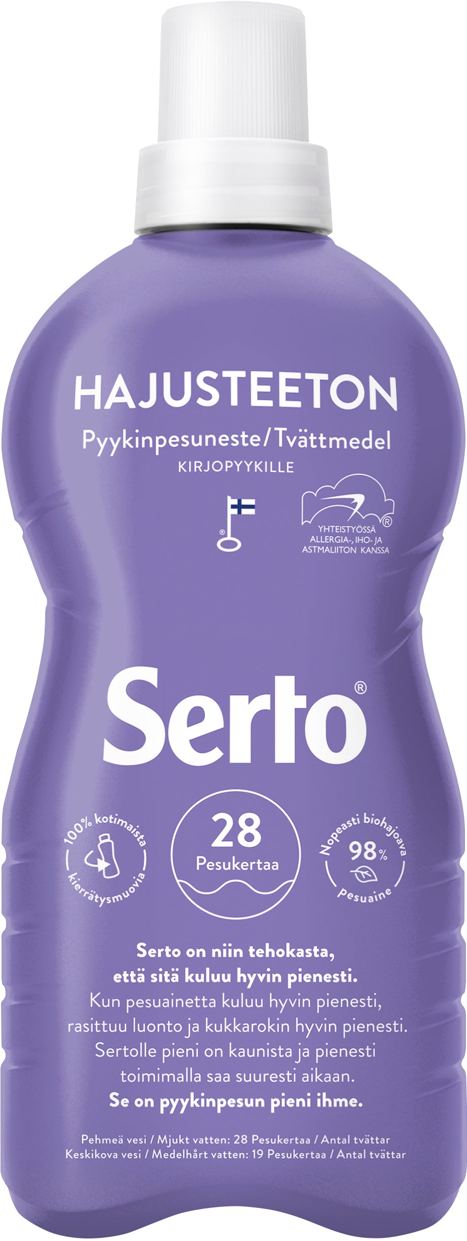Serto hajusteeton pyykinpesuneste 750ml