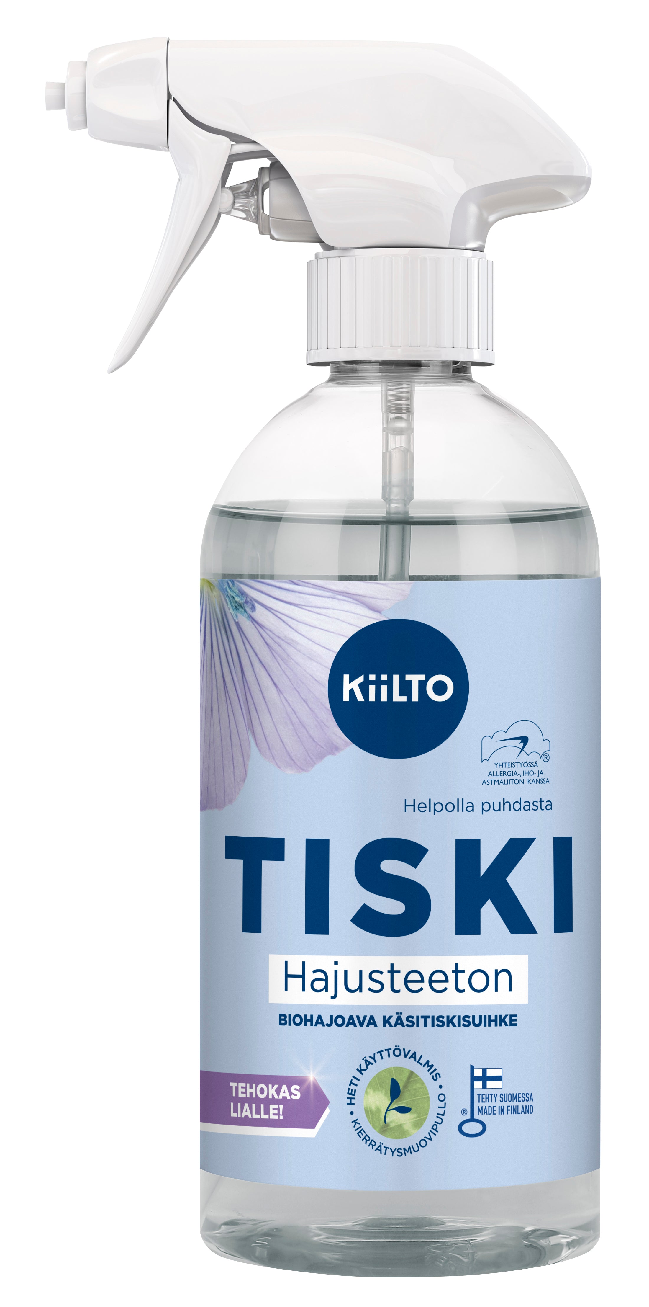 Kiilto hajusteeton käsitiskispray 475ml
