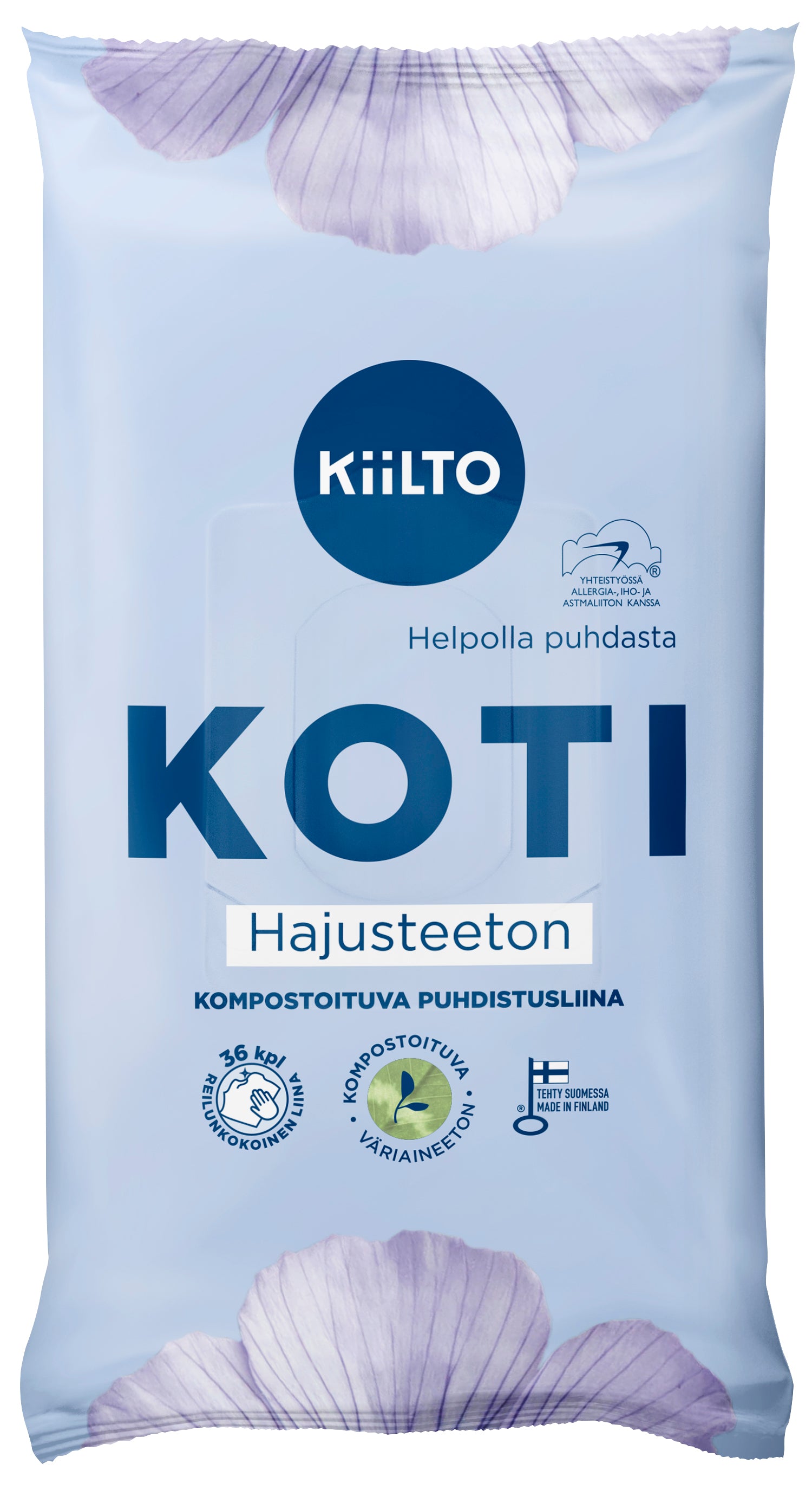 Kiilto hajusteeton yleispuhd liina 36kpl