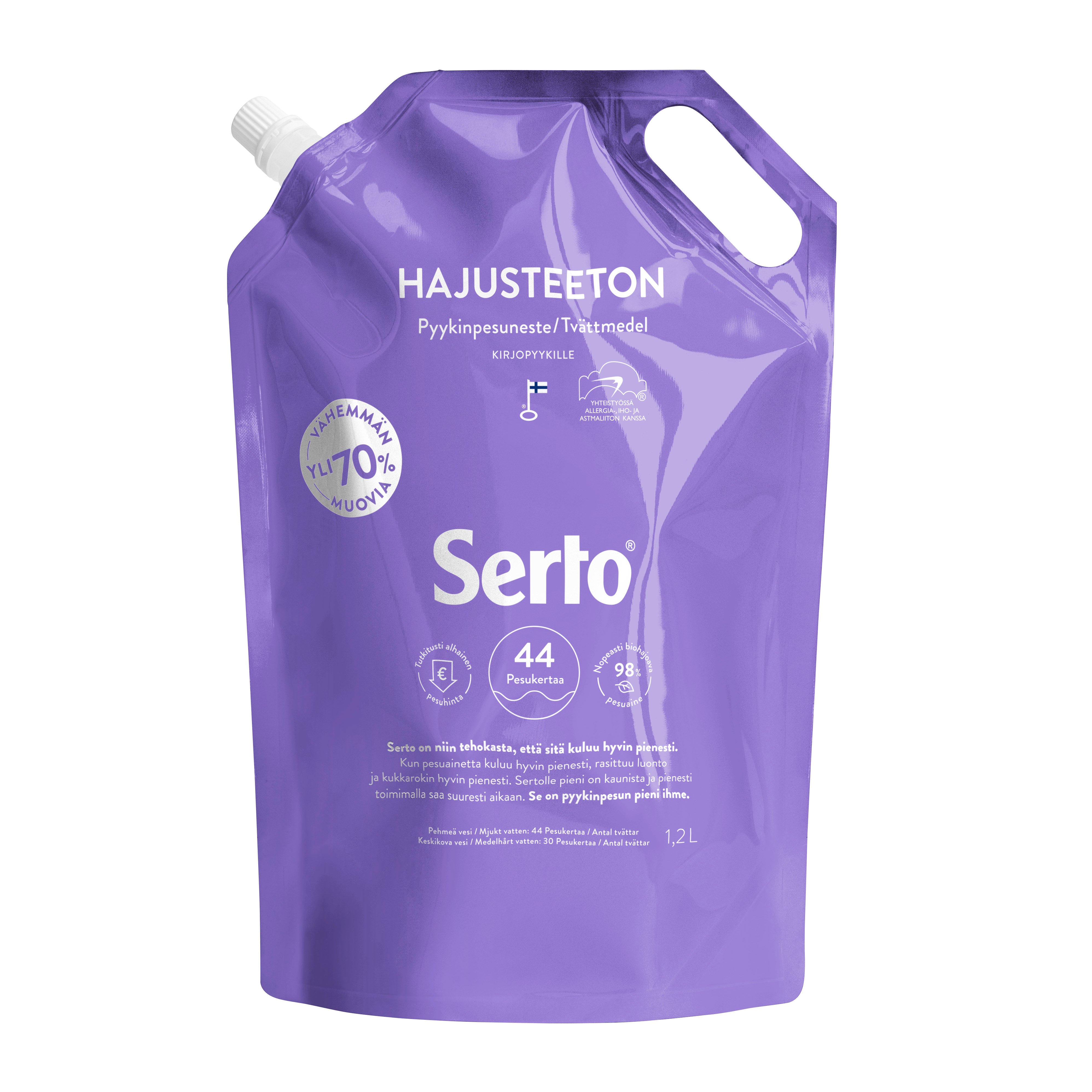 Serto hajusteeton pyykinpesuneste 1,2L