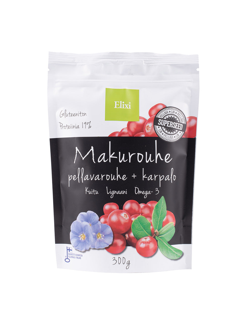 Elixi Makurouhe Karpalo 300g Pellavansiemenrouhe