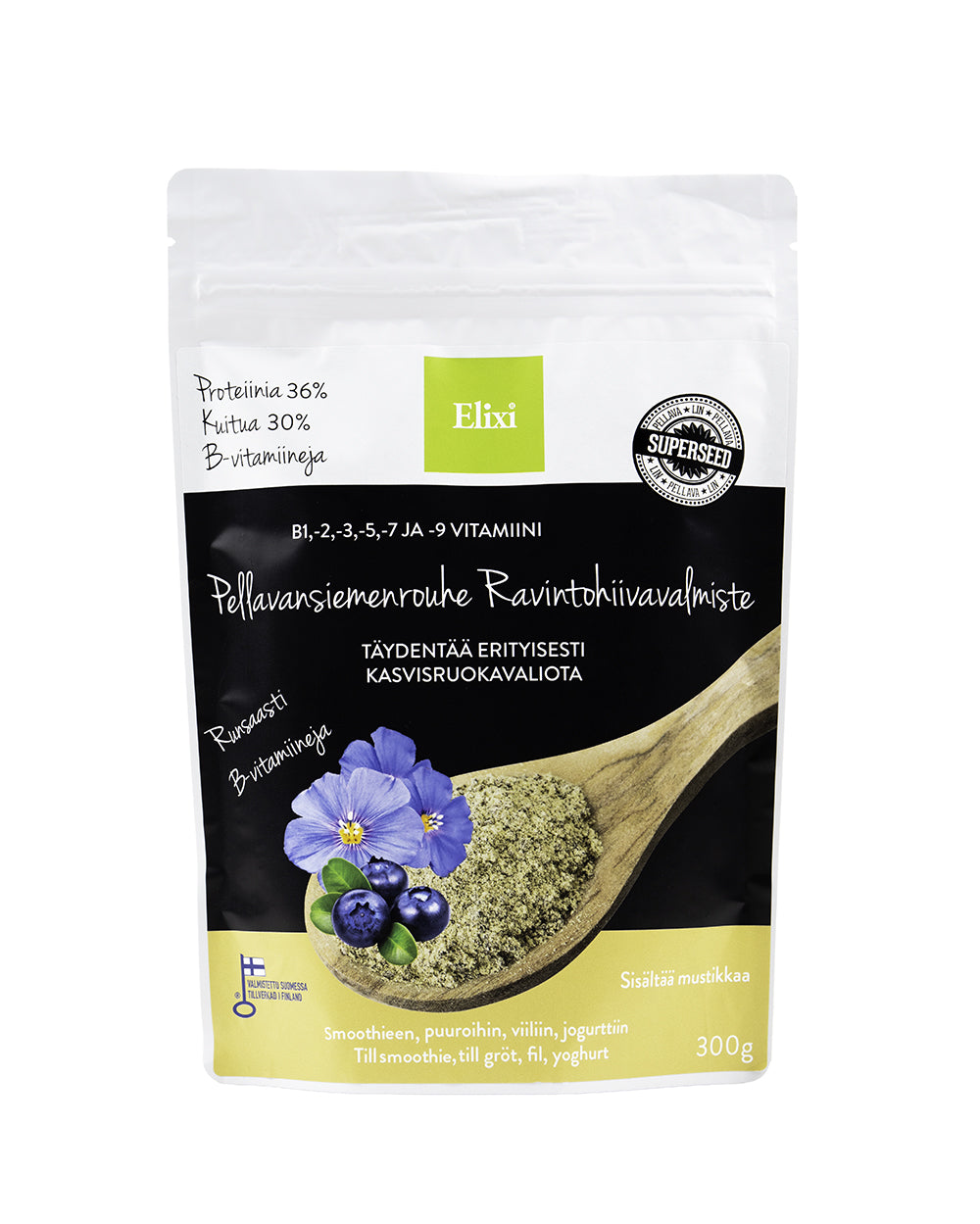 Elixi Pellavansiemenrouhe ravintohiiva 300 g