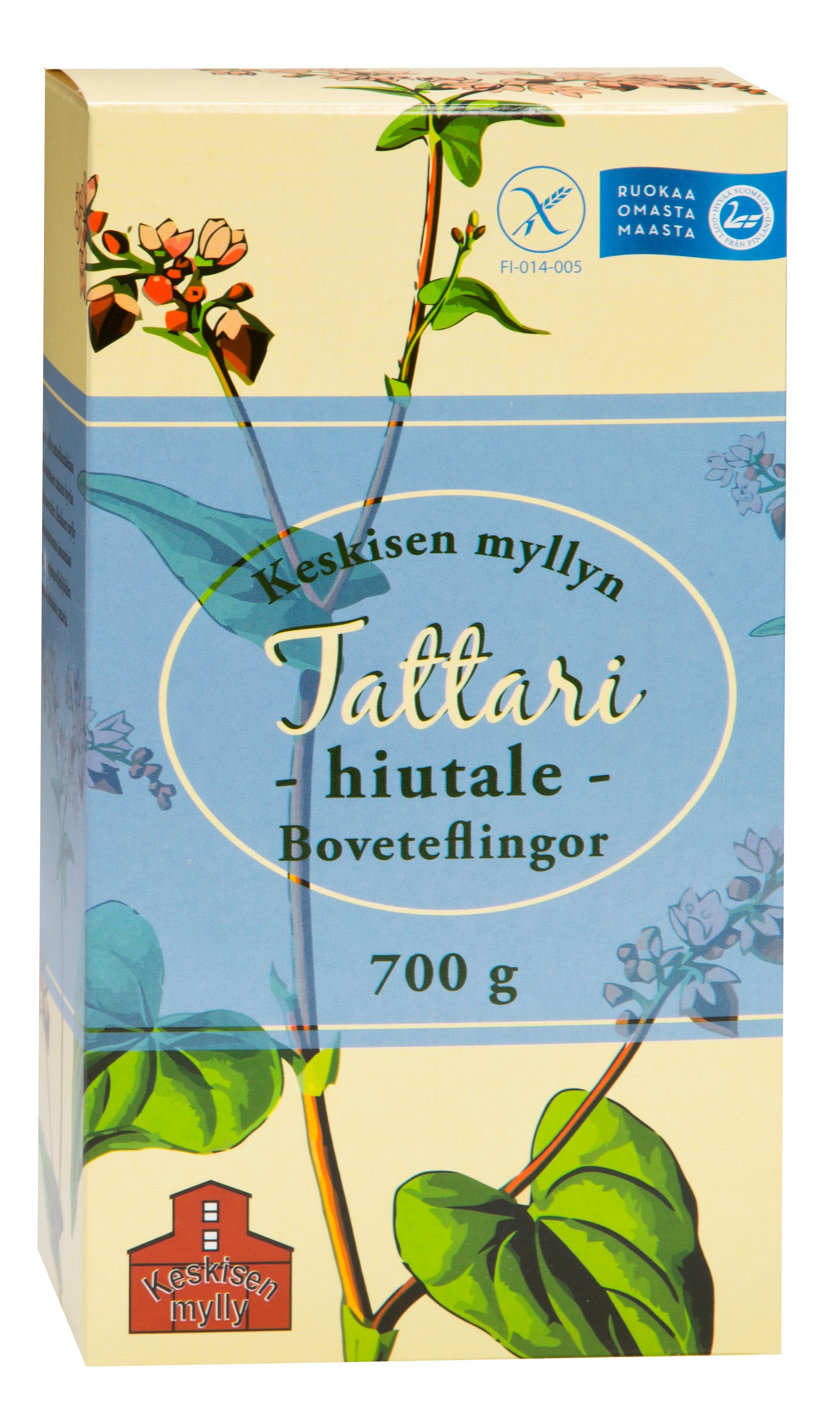 Keskisen Myllyn Kotimainen täysjyvä tattarihiutale 700g