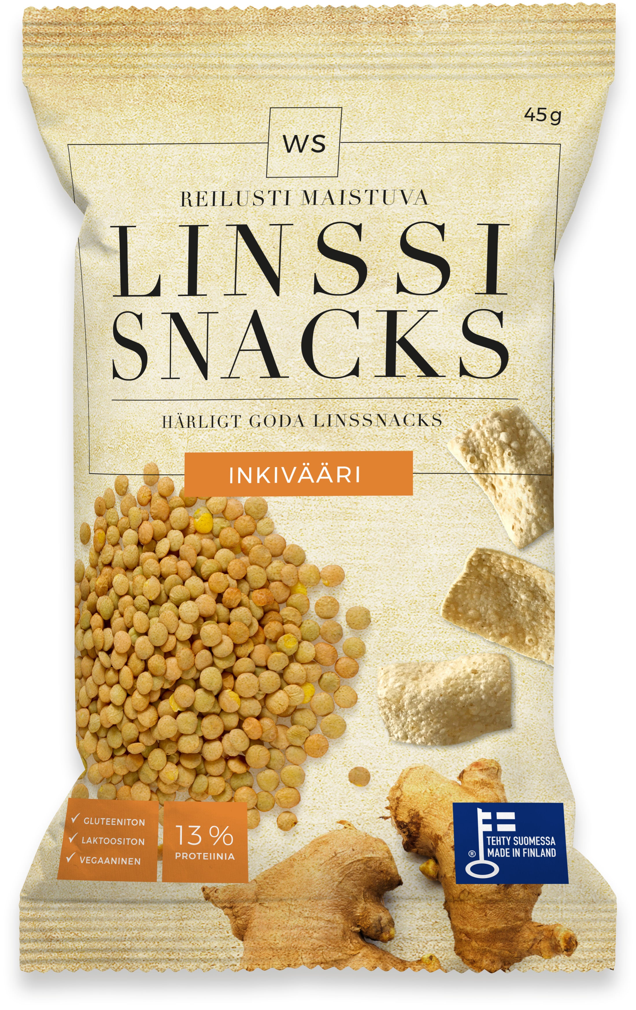 Weekend Snacks Linssi Snacks Inkivääri 45g