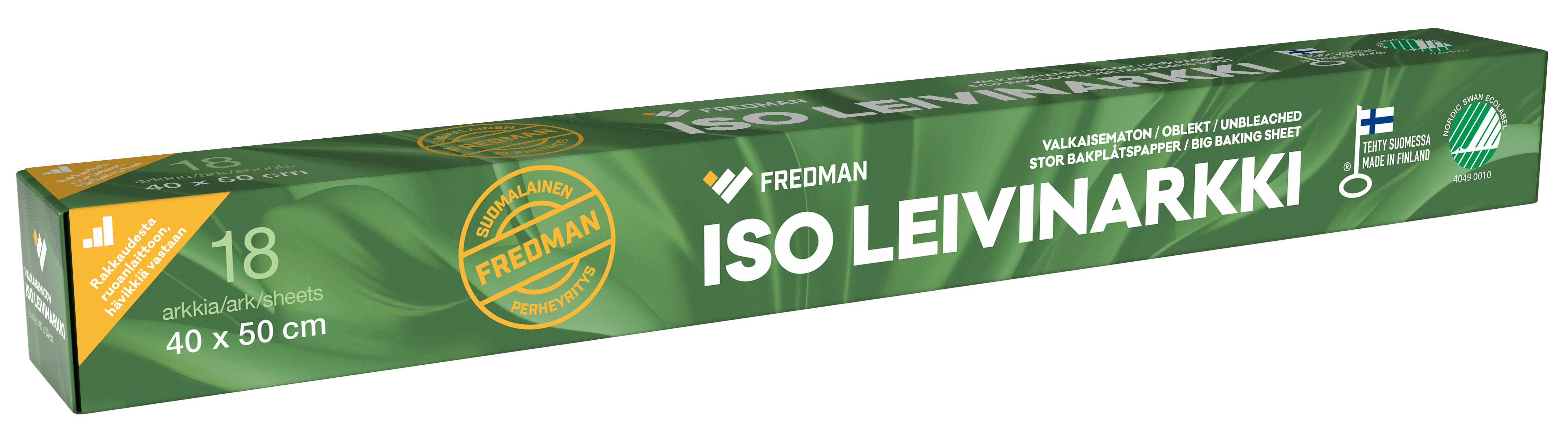 Fredman iso leivinarkki valkaisematon 40cmx50cm 18kpl